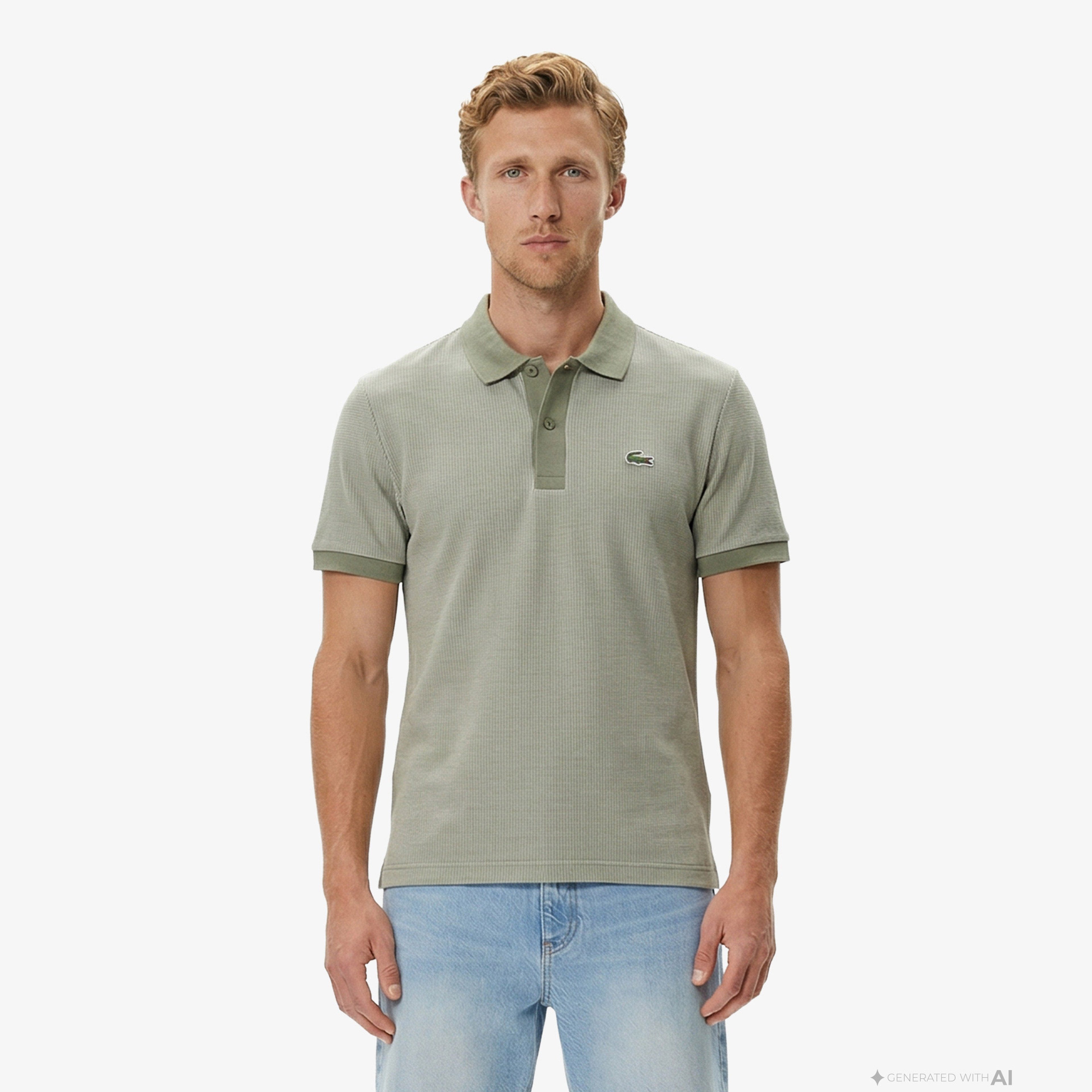 Erkek Regular Fit Haki Polo