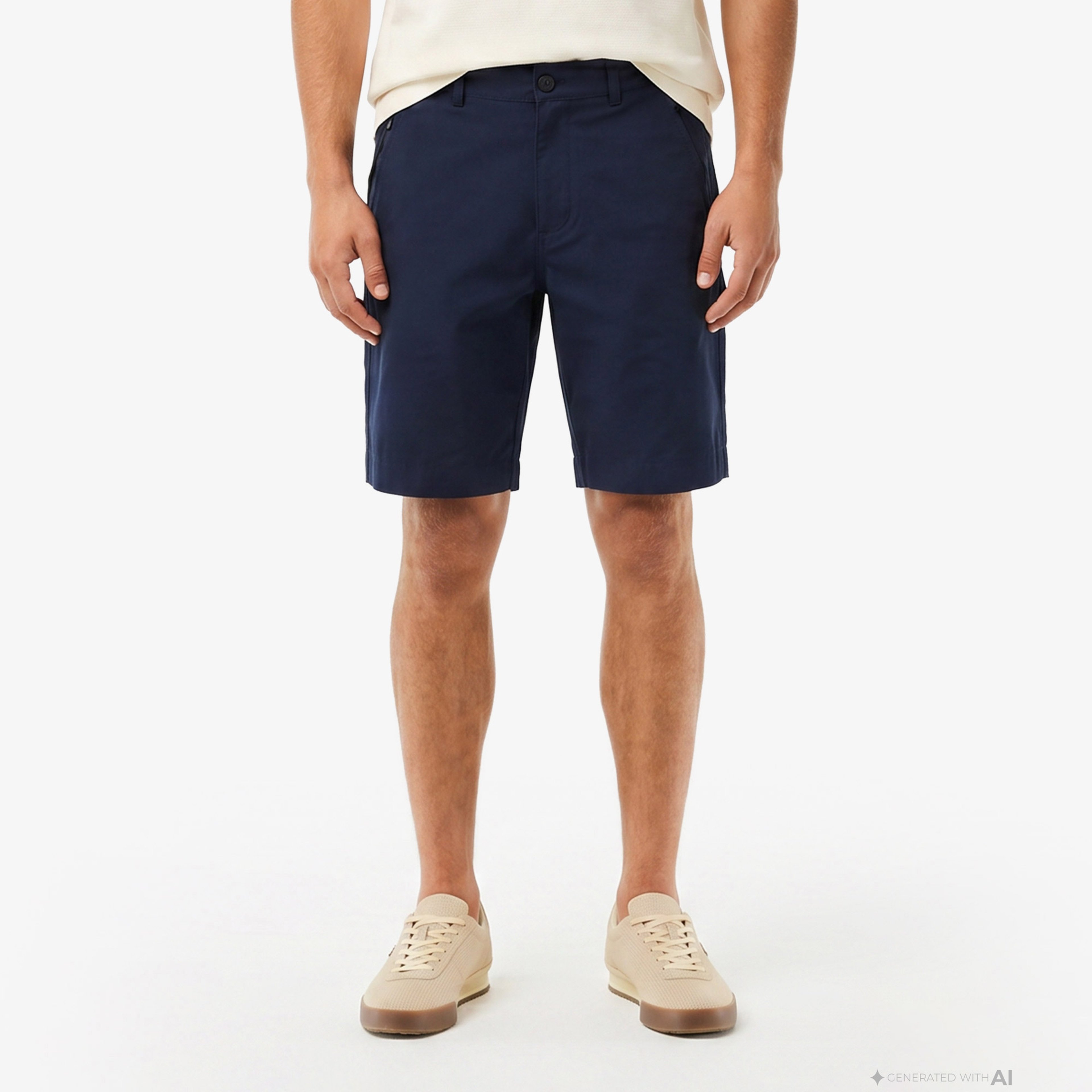 Erkek Relaxed Fit Lacivert Bermuda Şort