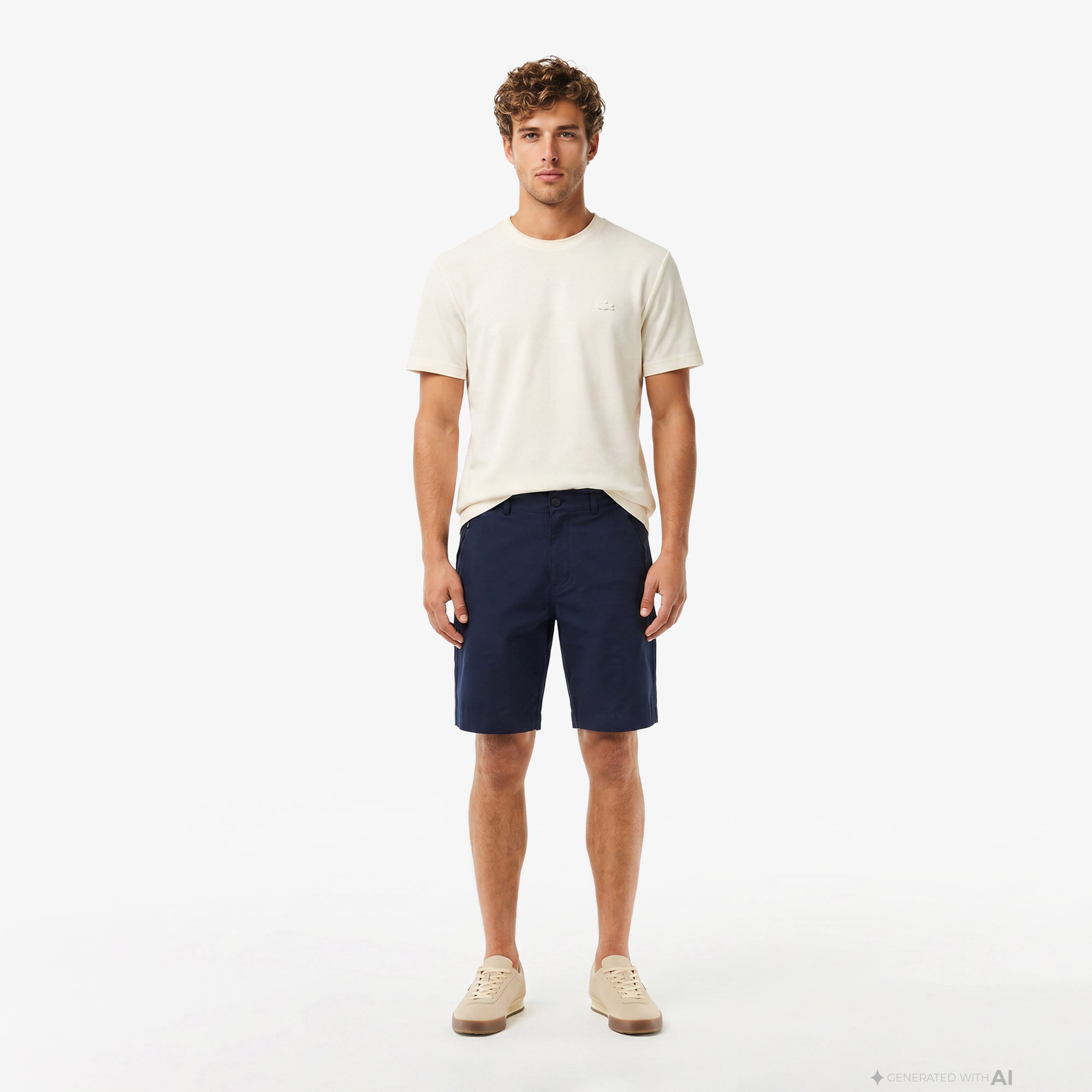 Erkek Relaxed Fit Lacivert Bermuda Şort