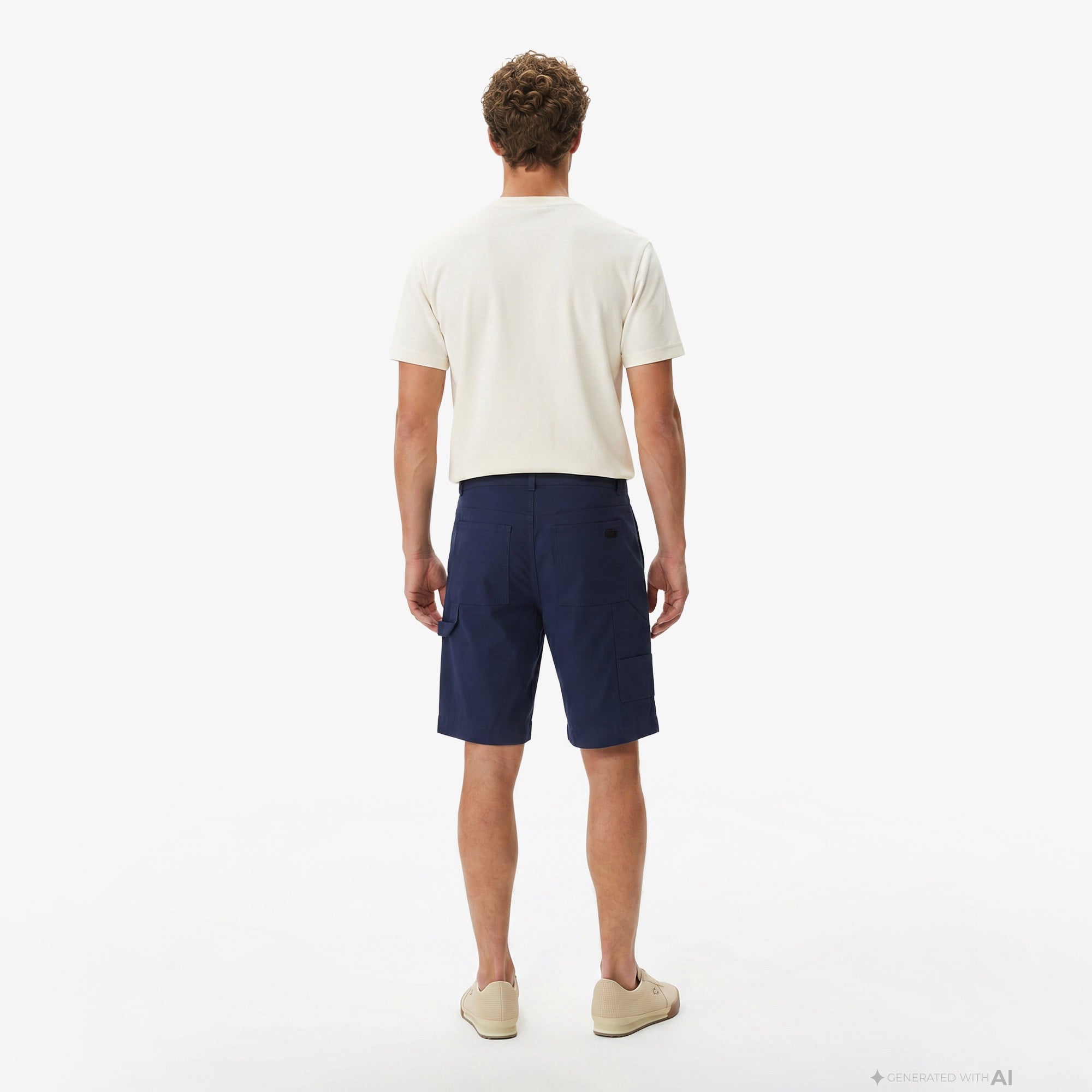 Erkek Relaxed Fit Lacivert Bermuda Şort