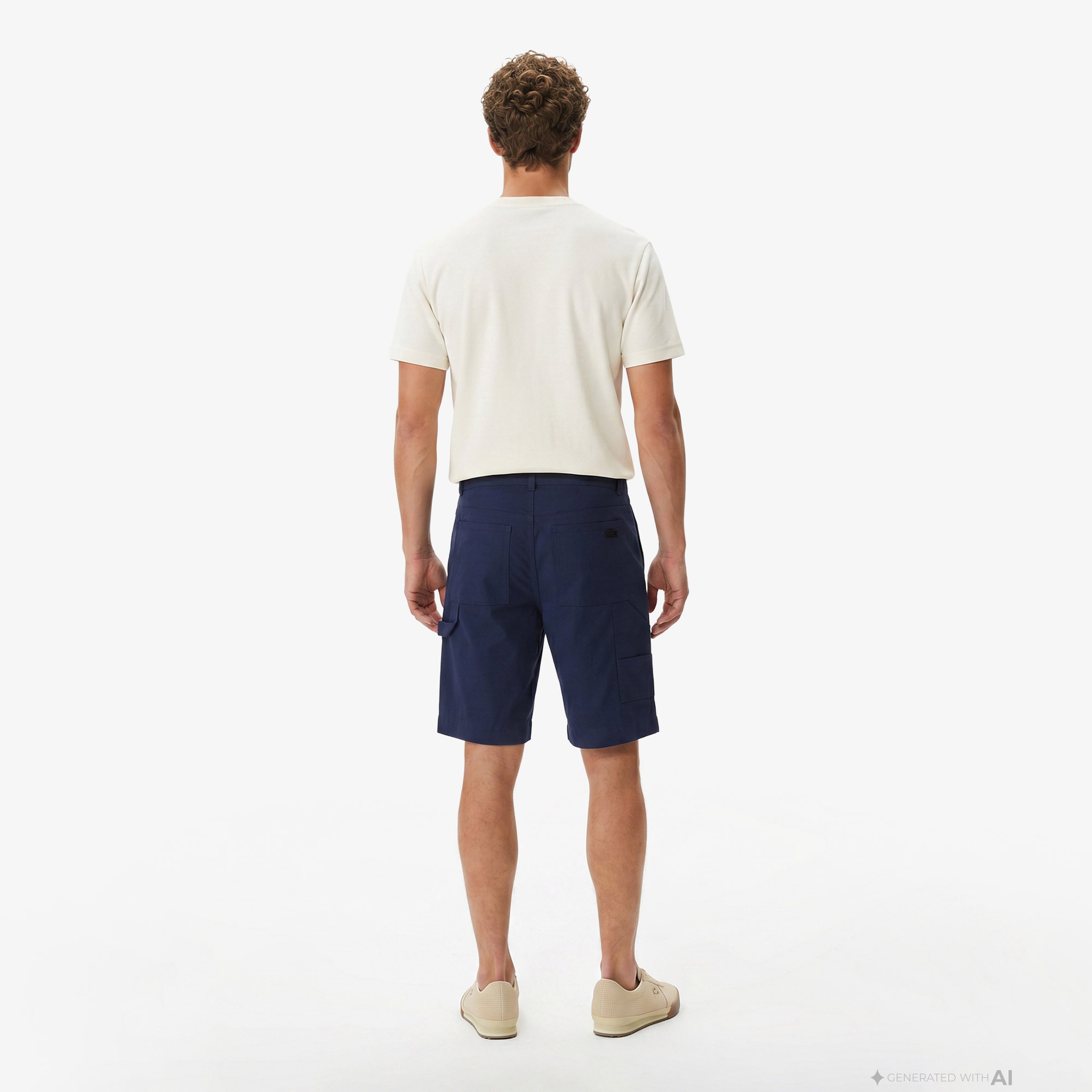 Erkek Relaxed Fit Lacivert Bermuda Şort