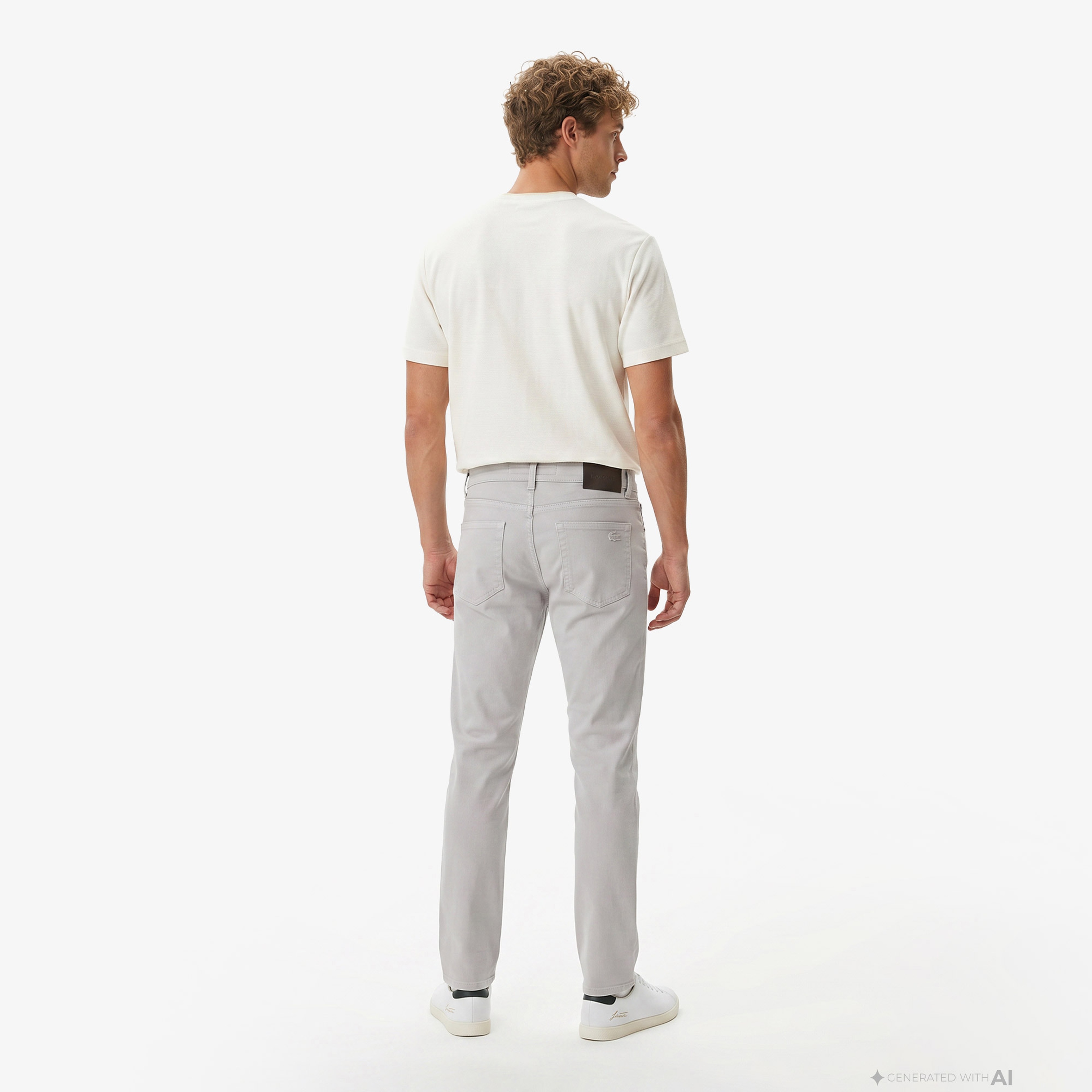 Erkek Slim Fit Gri Jean Pantolon