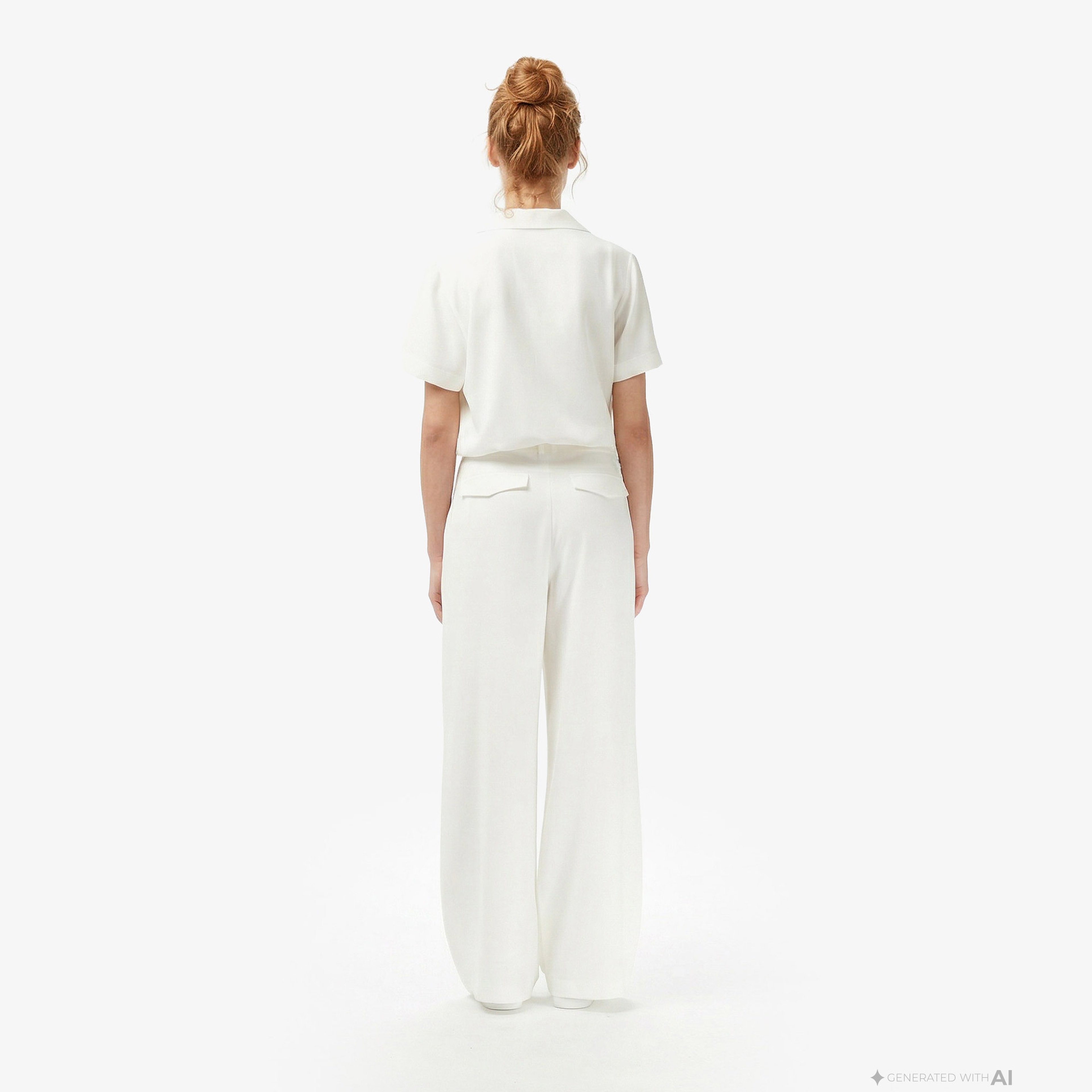 Kadın Relaxed Fit Krem Pantolon