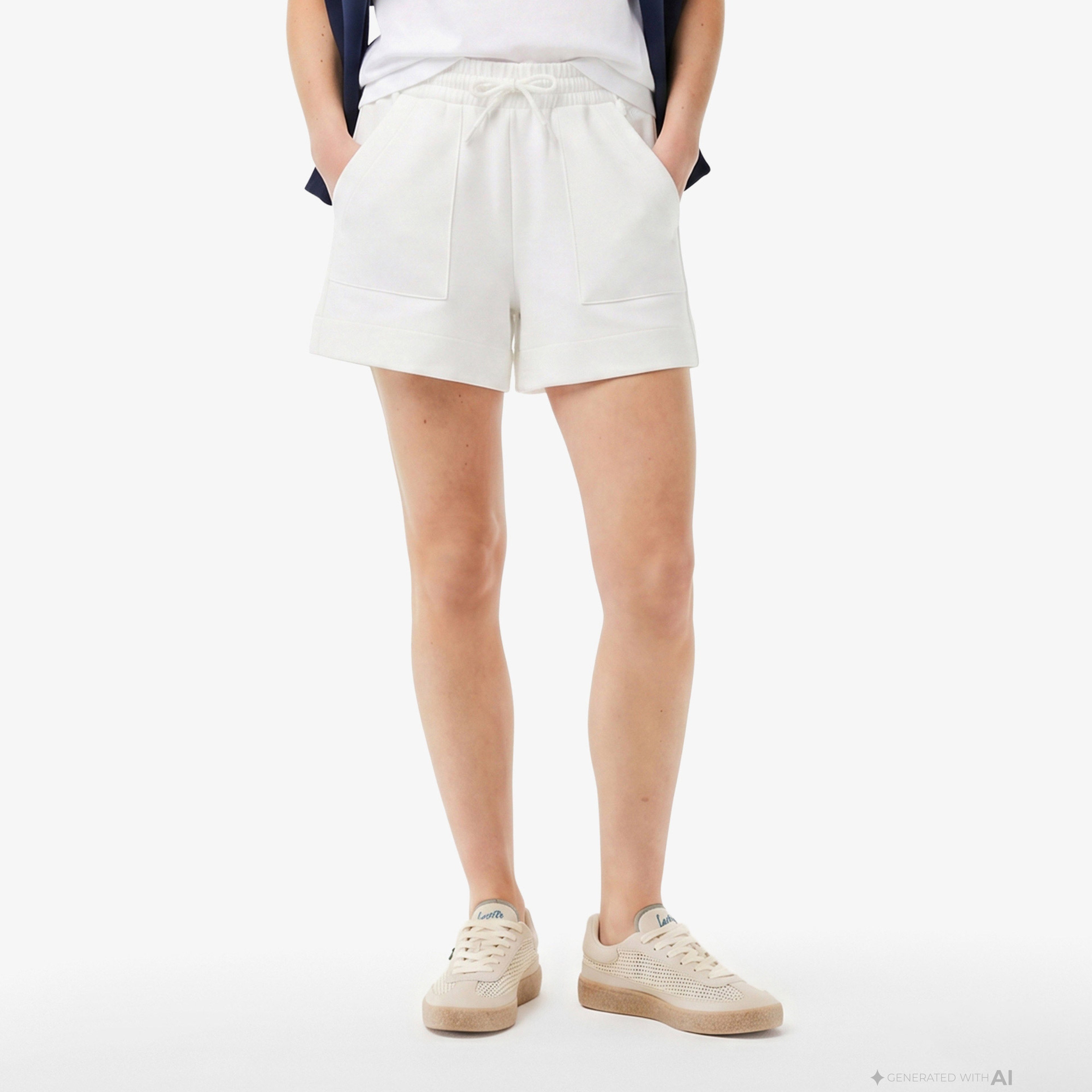 Kadın Relaxed Fit Beyaz Şort Kadın Relaxed Fit Beyaz Şort