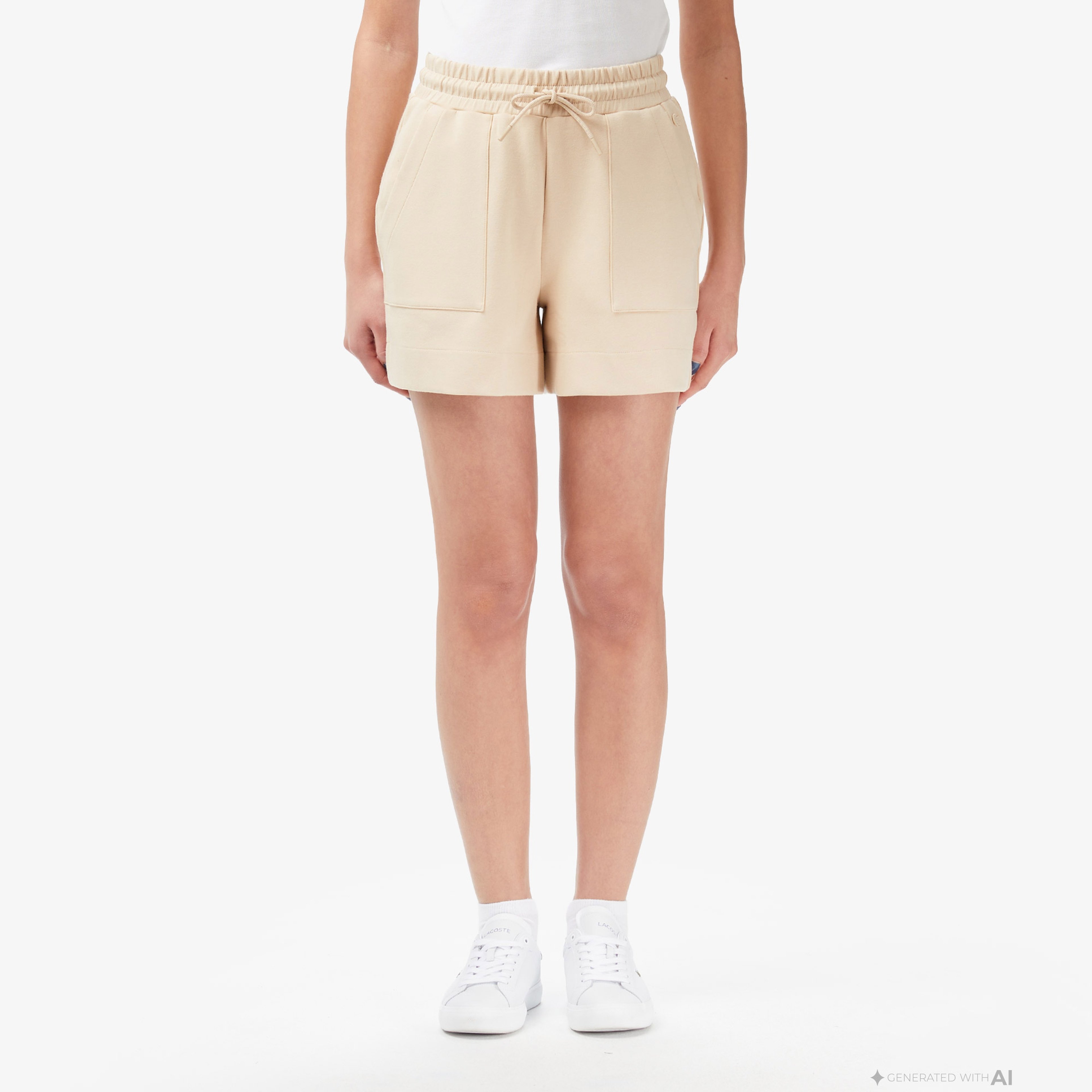 Kadın Relaxed Fit Bej Şort