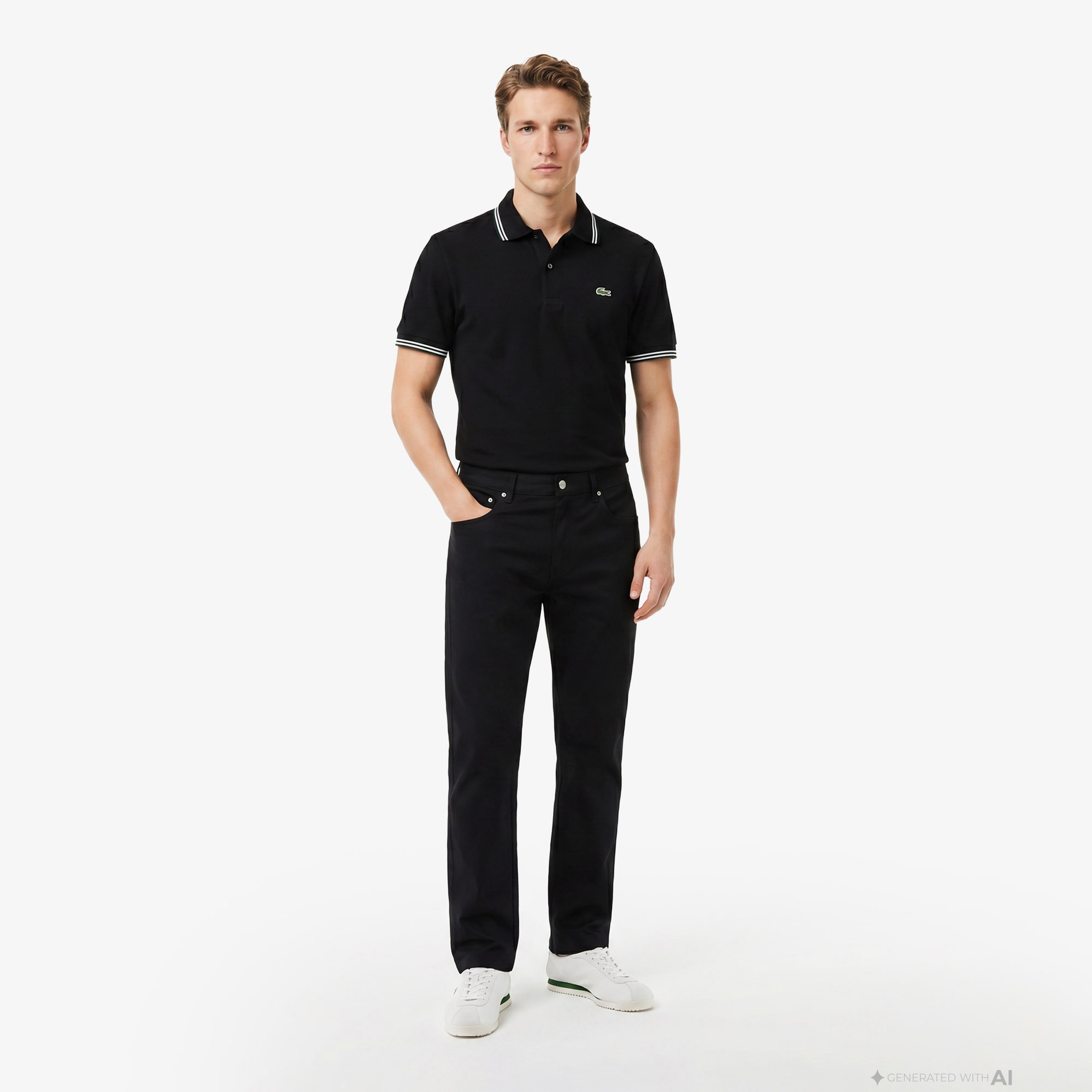 Erkek Slim Fit Siyah Jean Pantolon