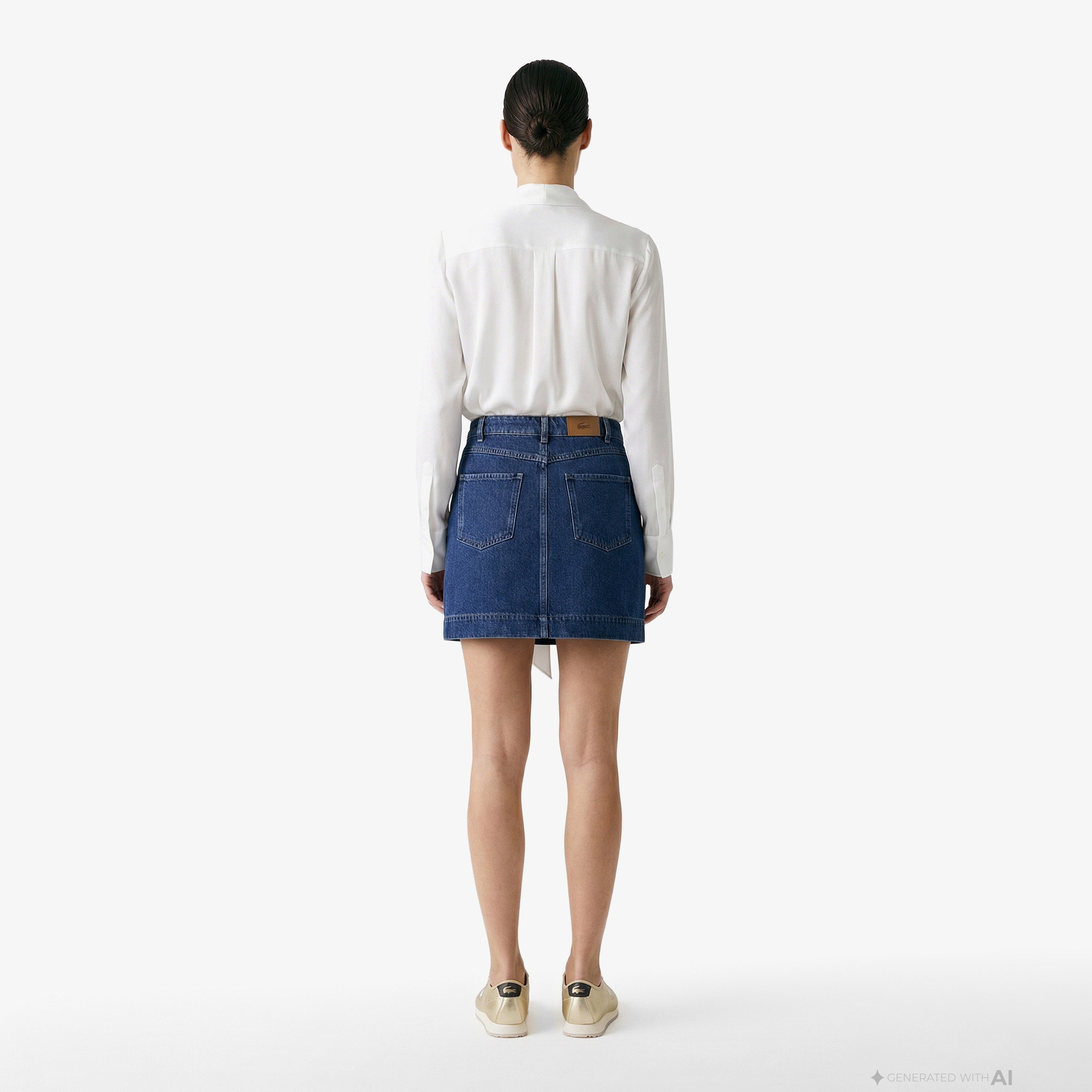 Kadın Classic Fit Denim Koyu Mavi Etek