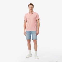 Erkek Regular Fit Pembe Polo Pembe