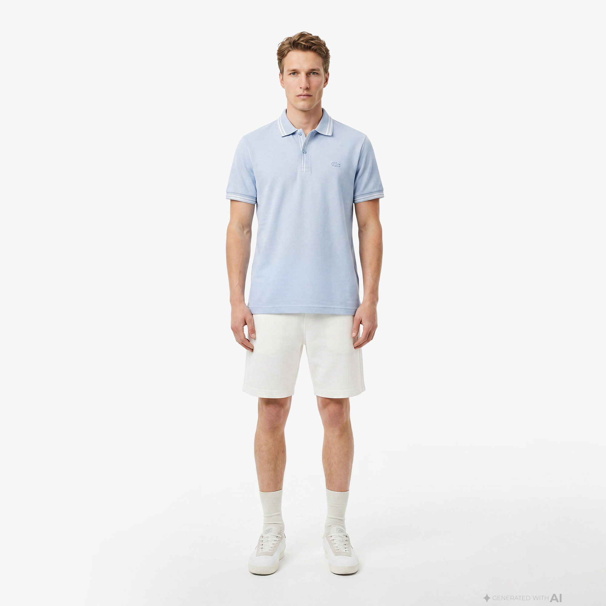 Lacoste Erkek Regular Fit Mavi Polo görsel 4