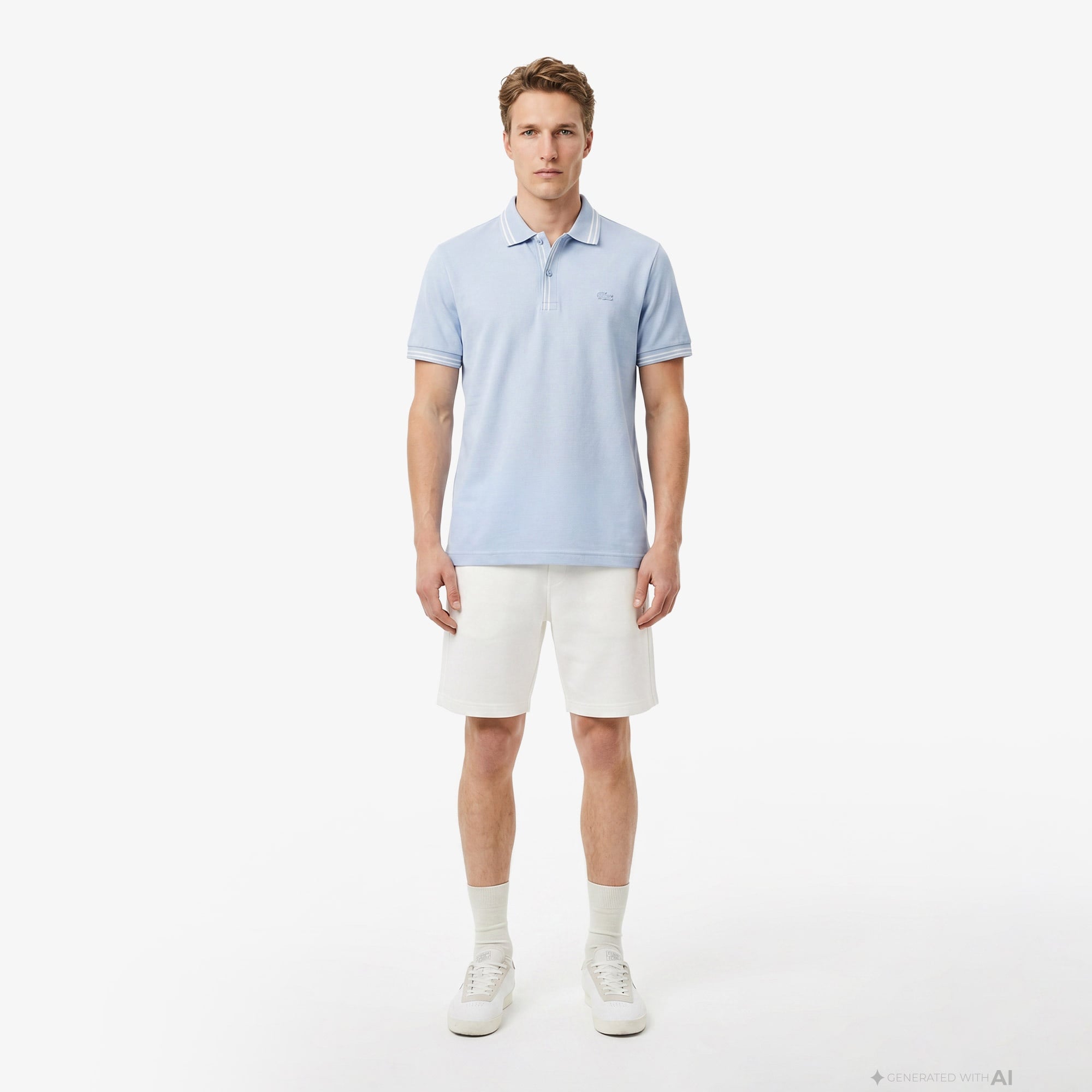 Erkek Regular Fit Mavi Polo