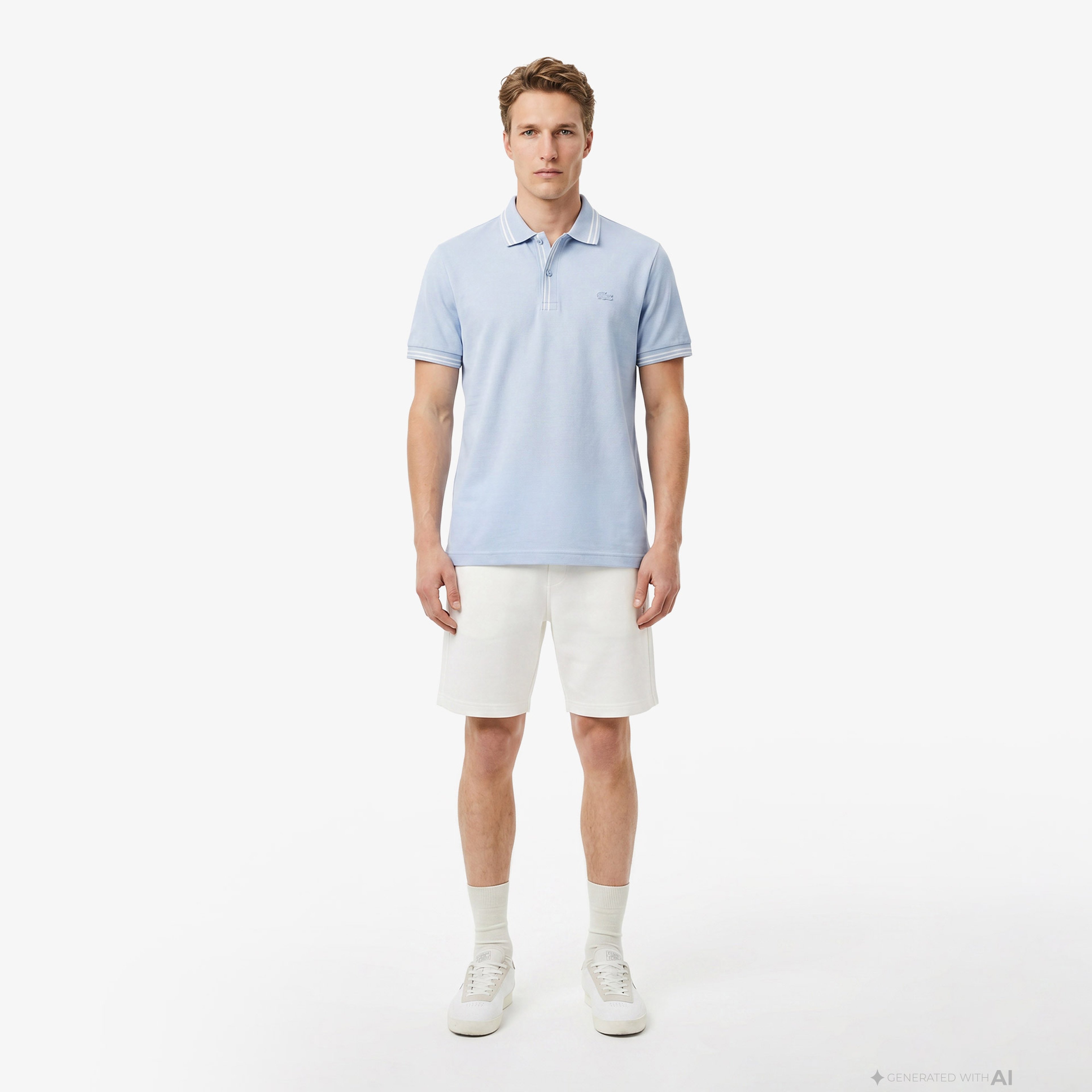 Erkek Regular Fit Mavi Polo