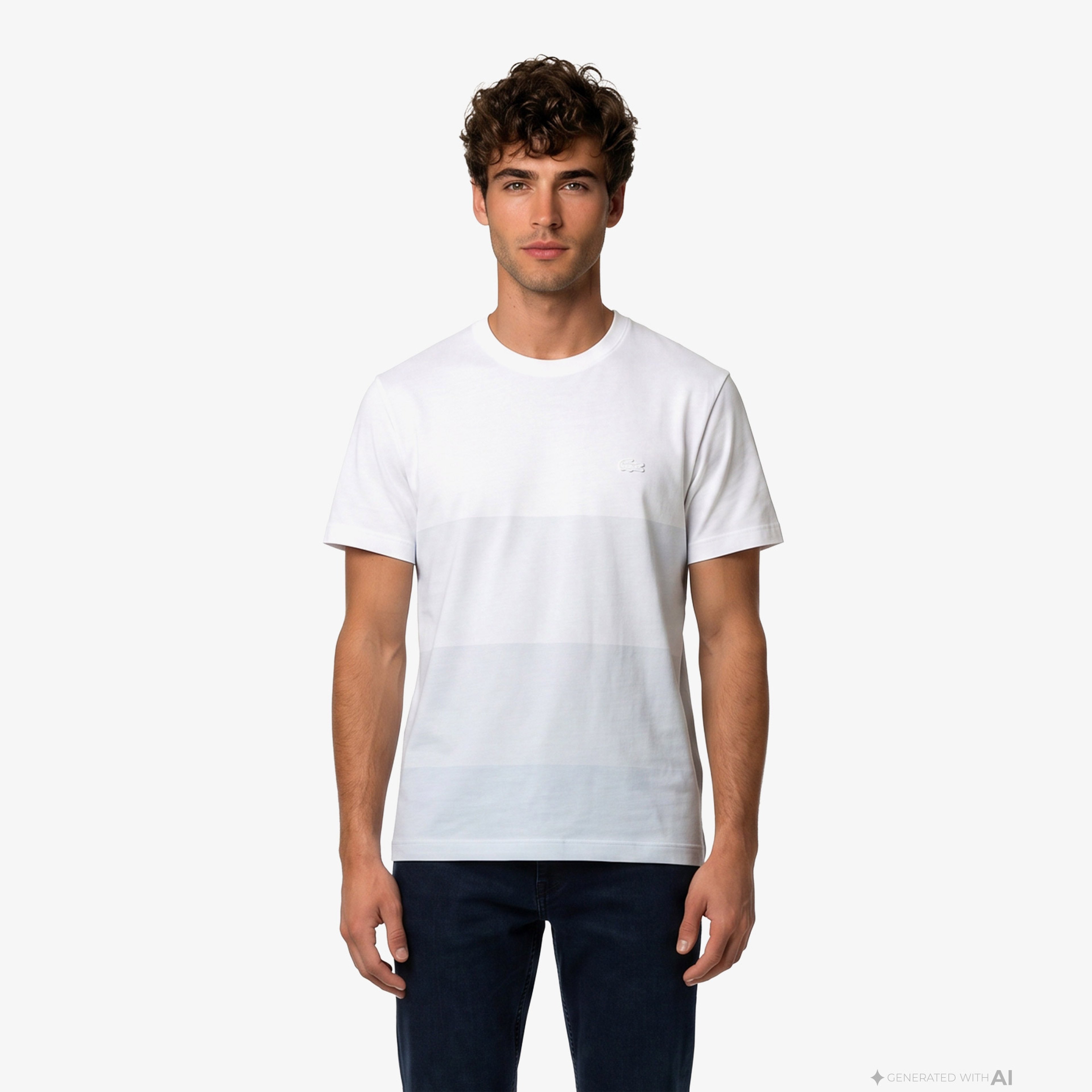 Erkek Regular Fit Bisiklet Yaka Renk Bloklu Beyaz T-Shirt Erkek Regular Fit Bisiklet Yaka Renk Bloklu Beyaz T-Shirt