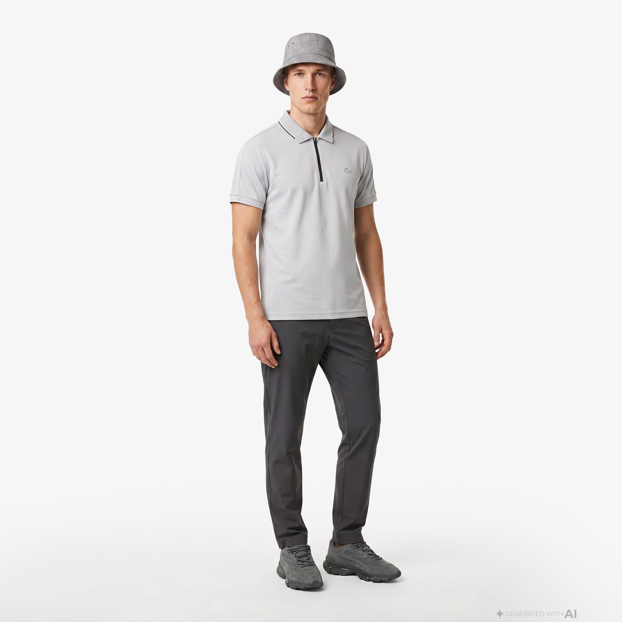 Erkek Regular Fit Gri Polo