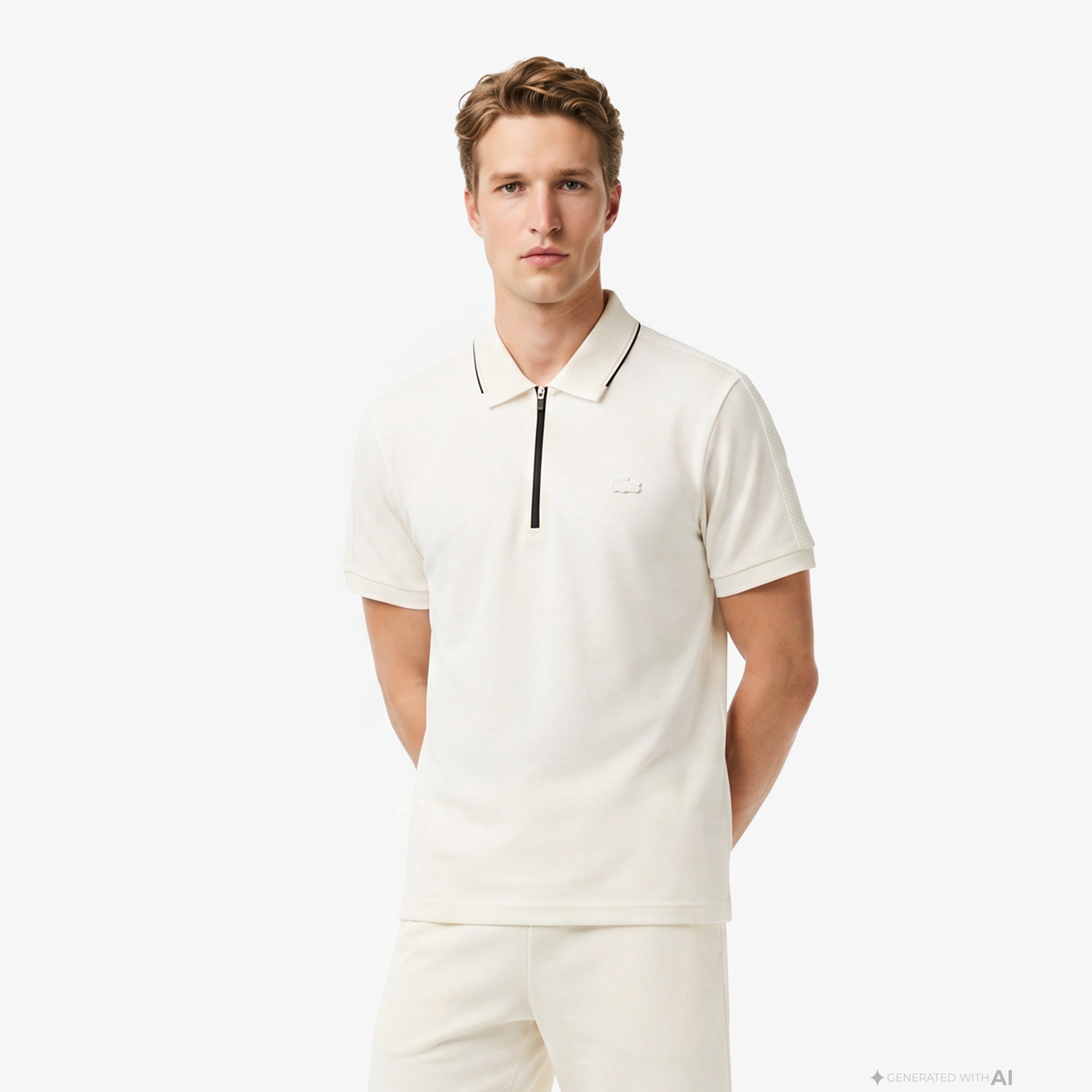 Erkek Regular Fit Krem Polo Erkek Regular Fit Krem Polo