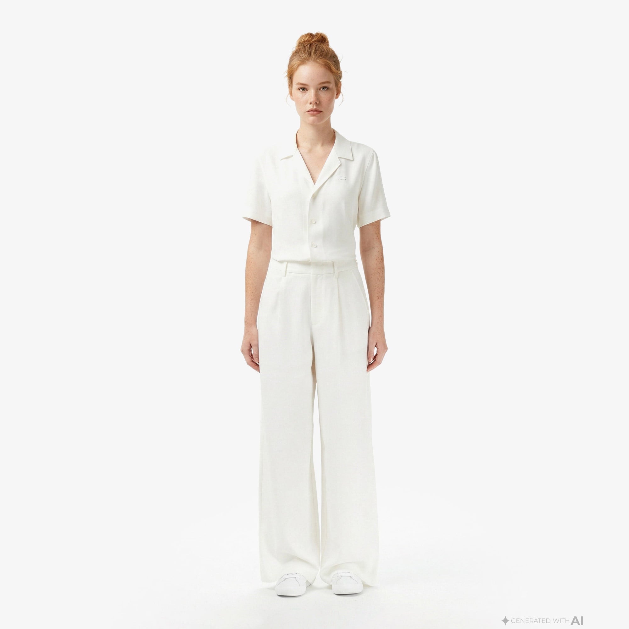 Kadın Relaxed Fit Krem Pantolon