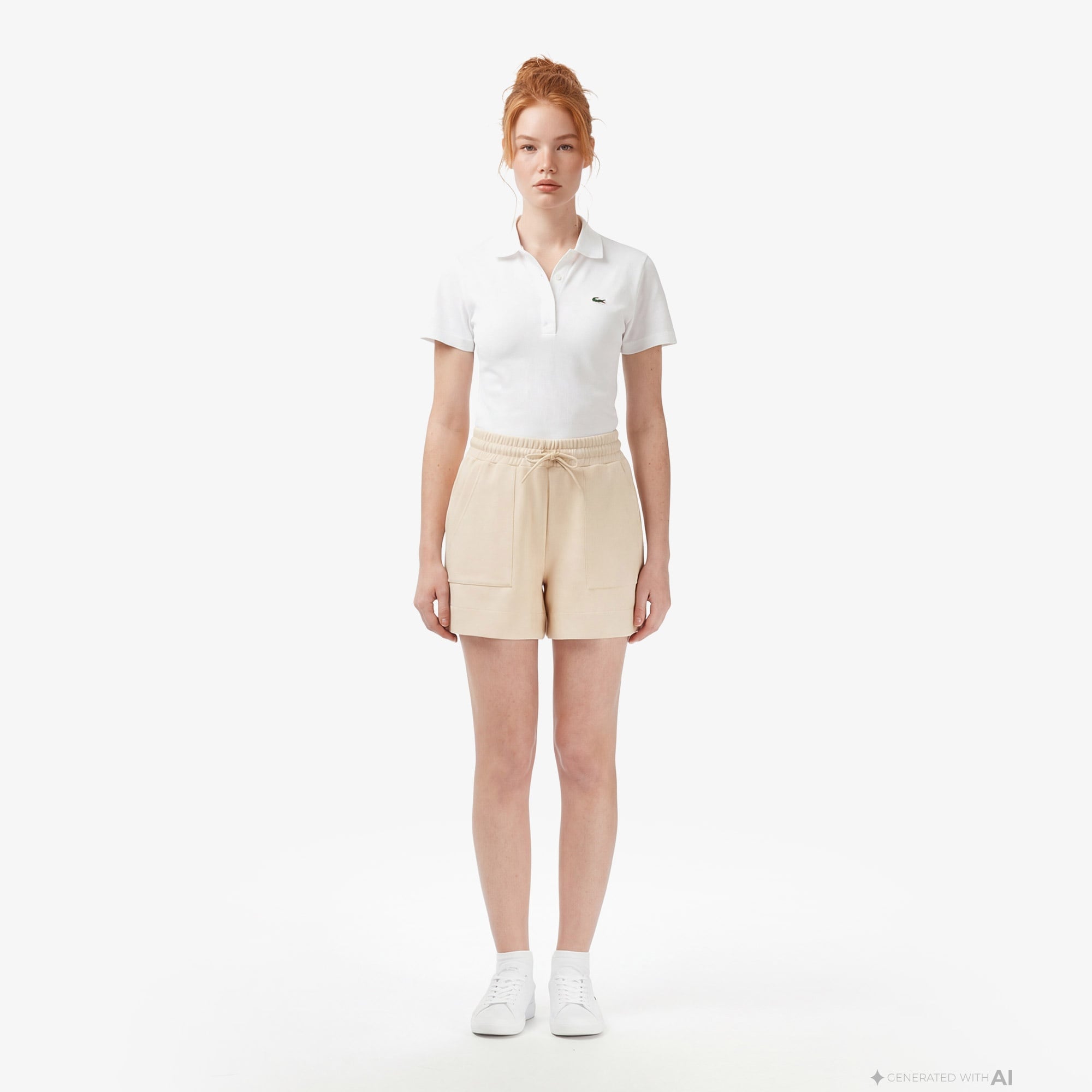 Kadın Relaxed Fit Bej Şort