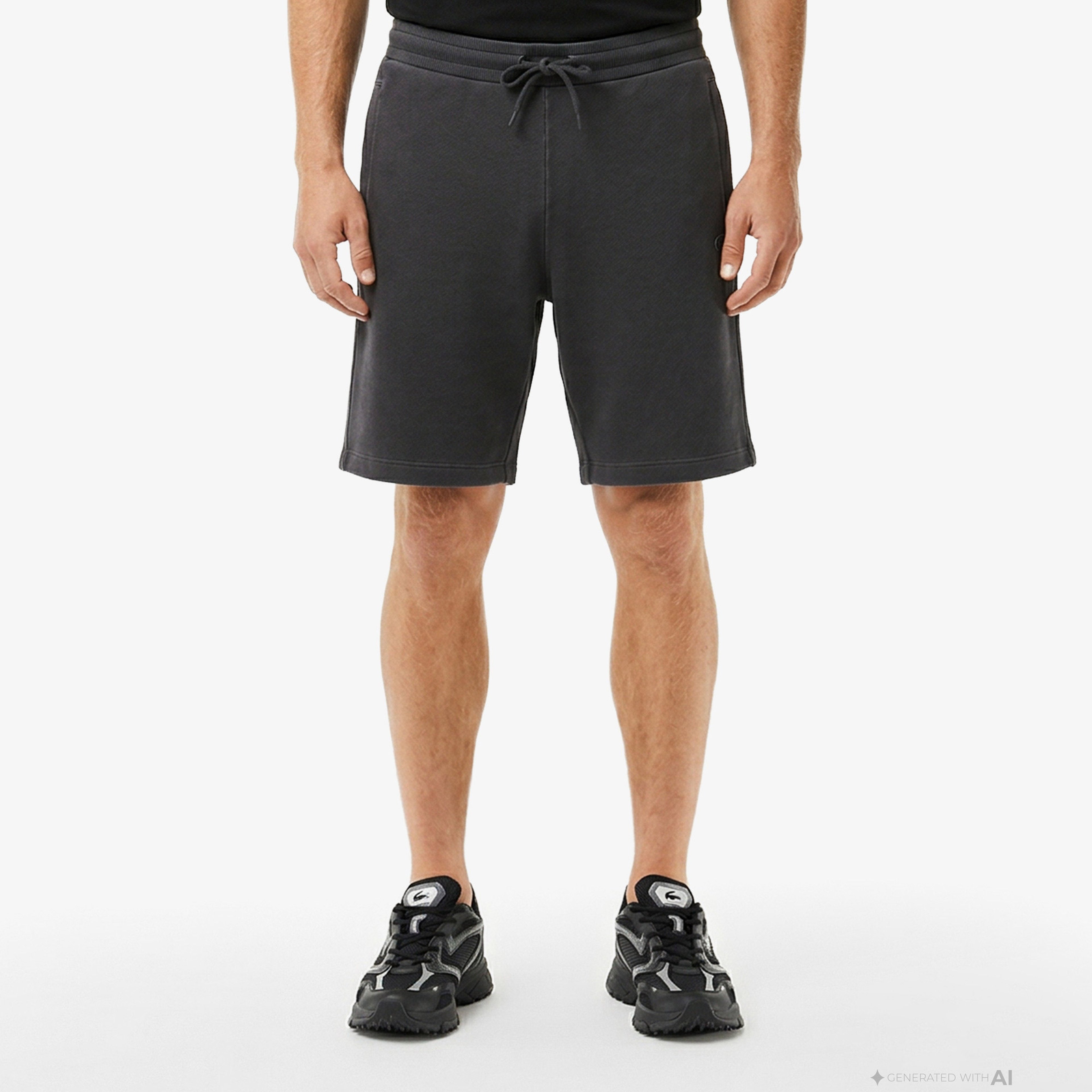Erkek Loose Fit Koyu Gri Şort Erkek Loose Fit Koyu Gri Şort