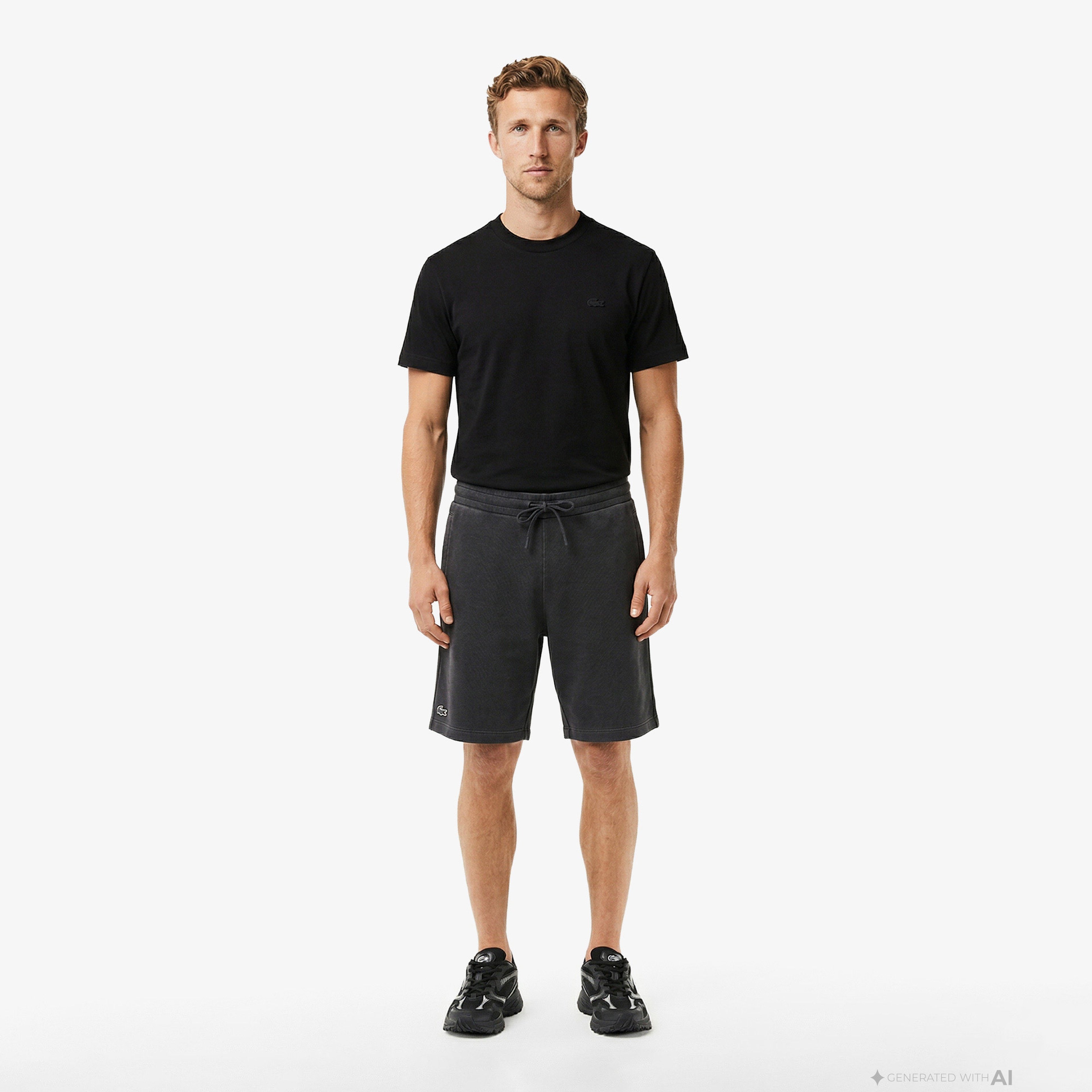 Erkek Loose Fit Koyu Gri Şort Erkek Loose Fit Koyu Gri Şort