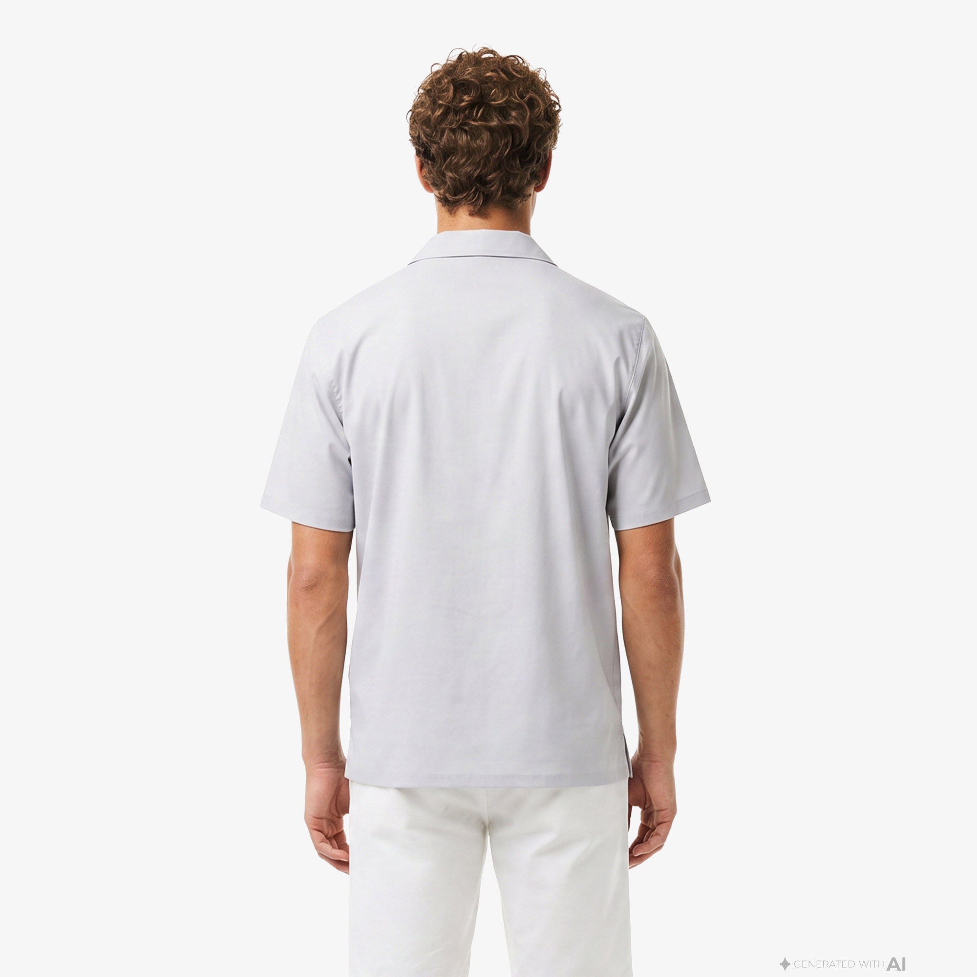 Erkek Relaxed Fit Kısa Kollu Gri Gömlek