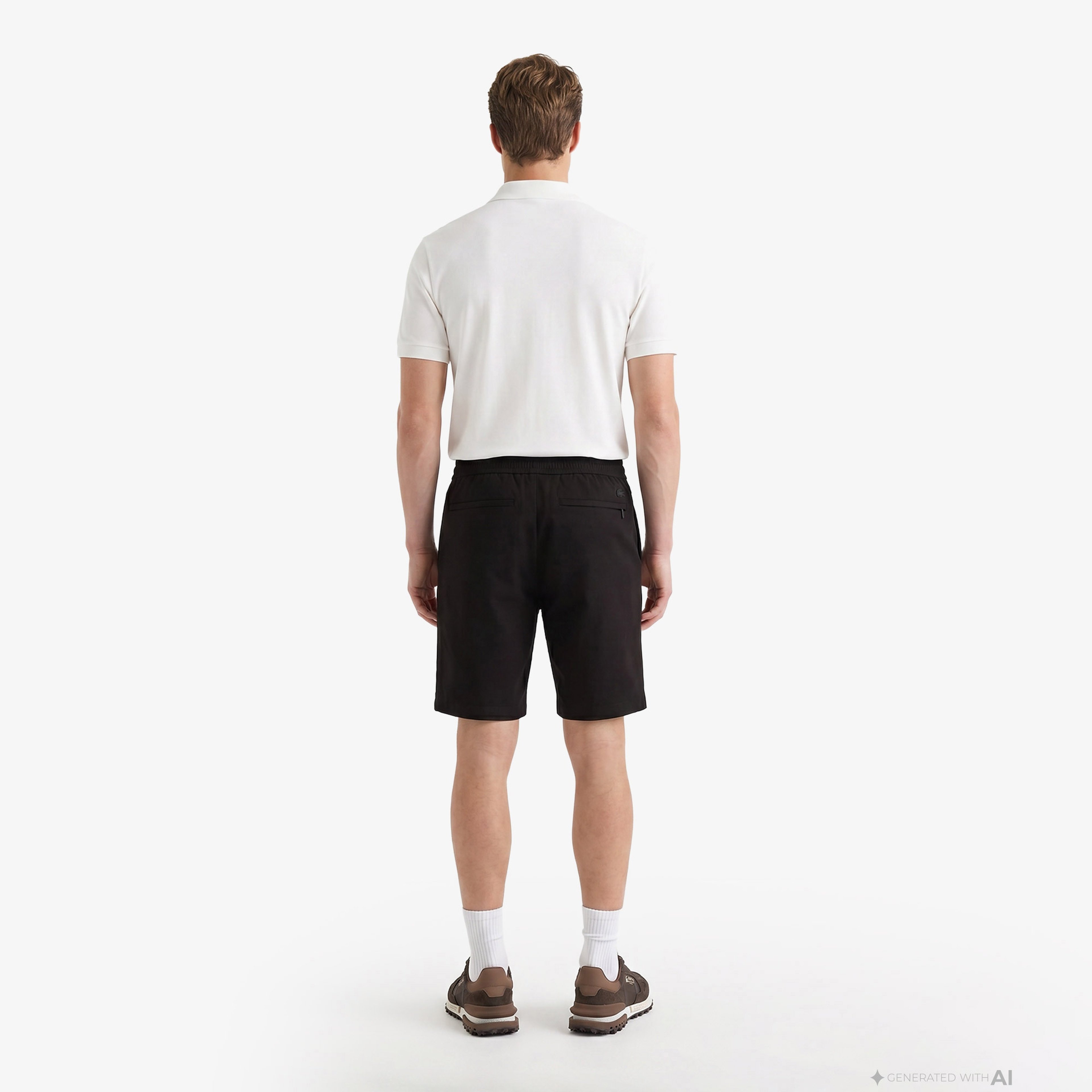 Erkek Tapered Fit Keten Kahverengi Bermuda Şort Erkek Tapered Fit Keten Kahverengi Bermuda Şort