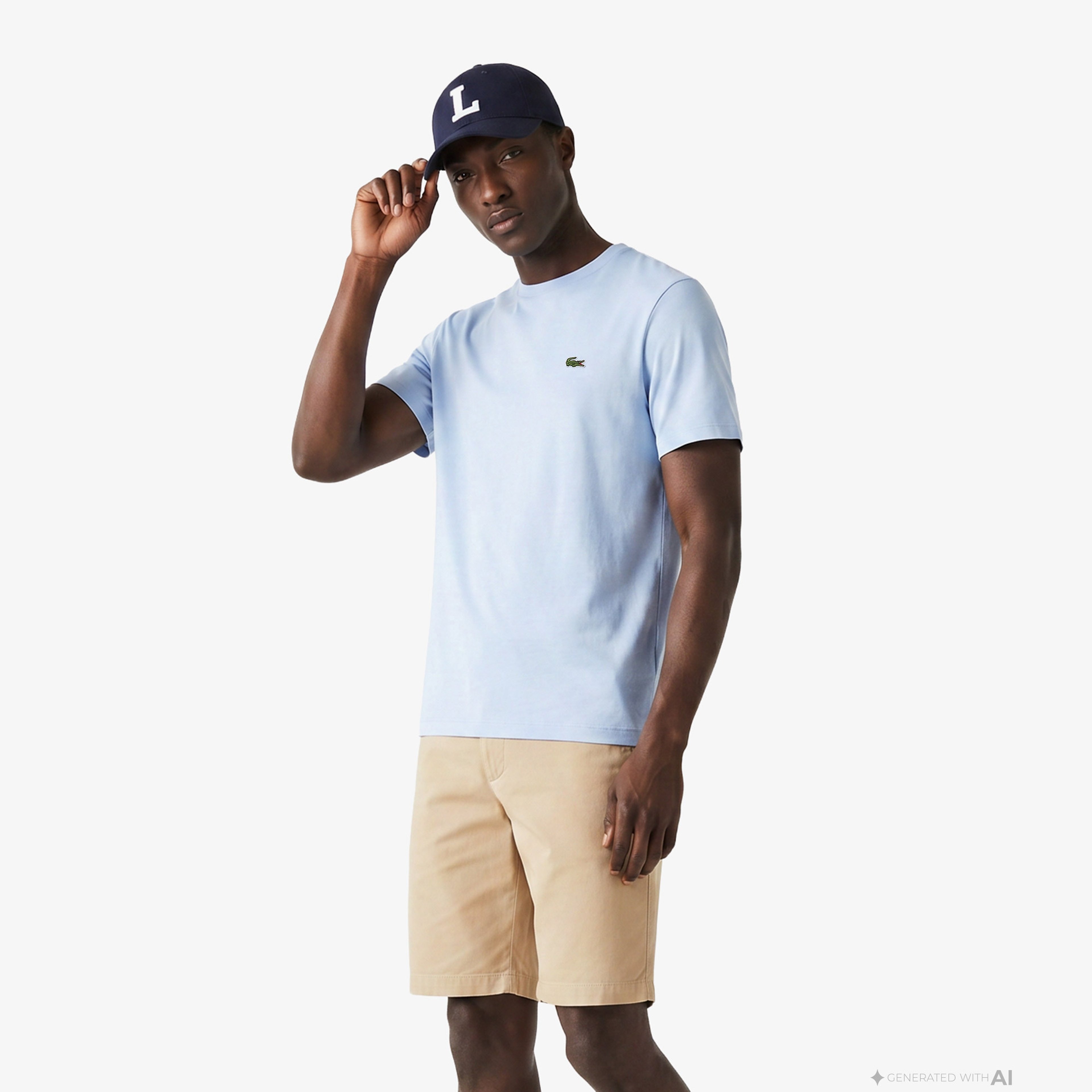Erkek Regular Fit Bisiklet Yaka Mavi T-Shirt Erkek Regular Fit Bisiklet Yaka Mavi T-Shirt