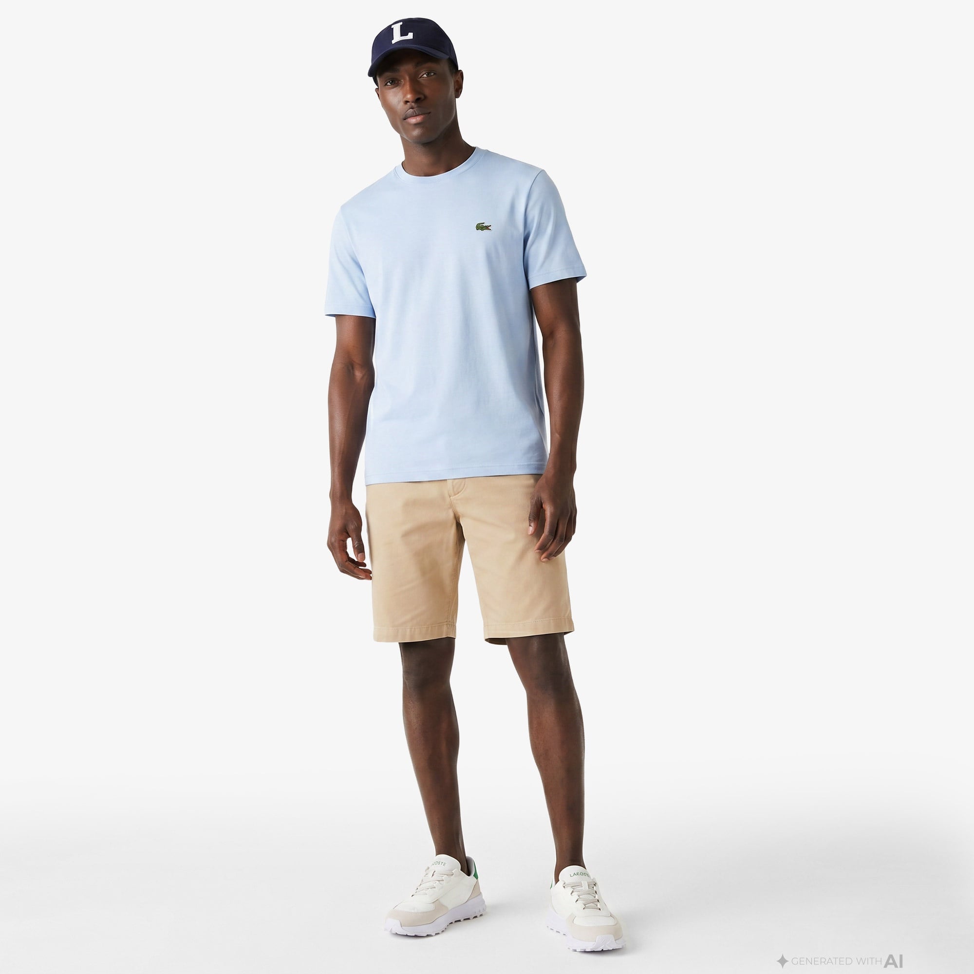 Erkek Regular Fit Bisiklet Yaka Mavi T-Shirt