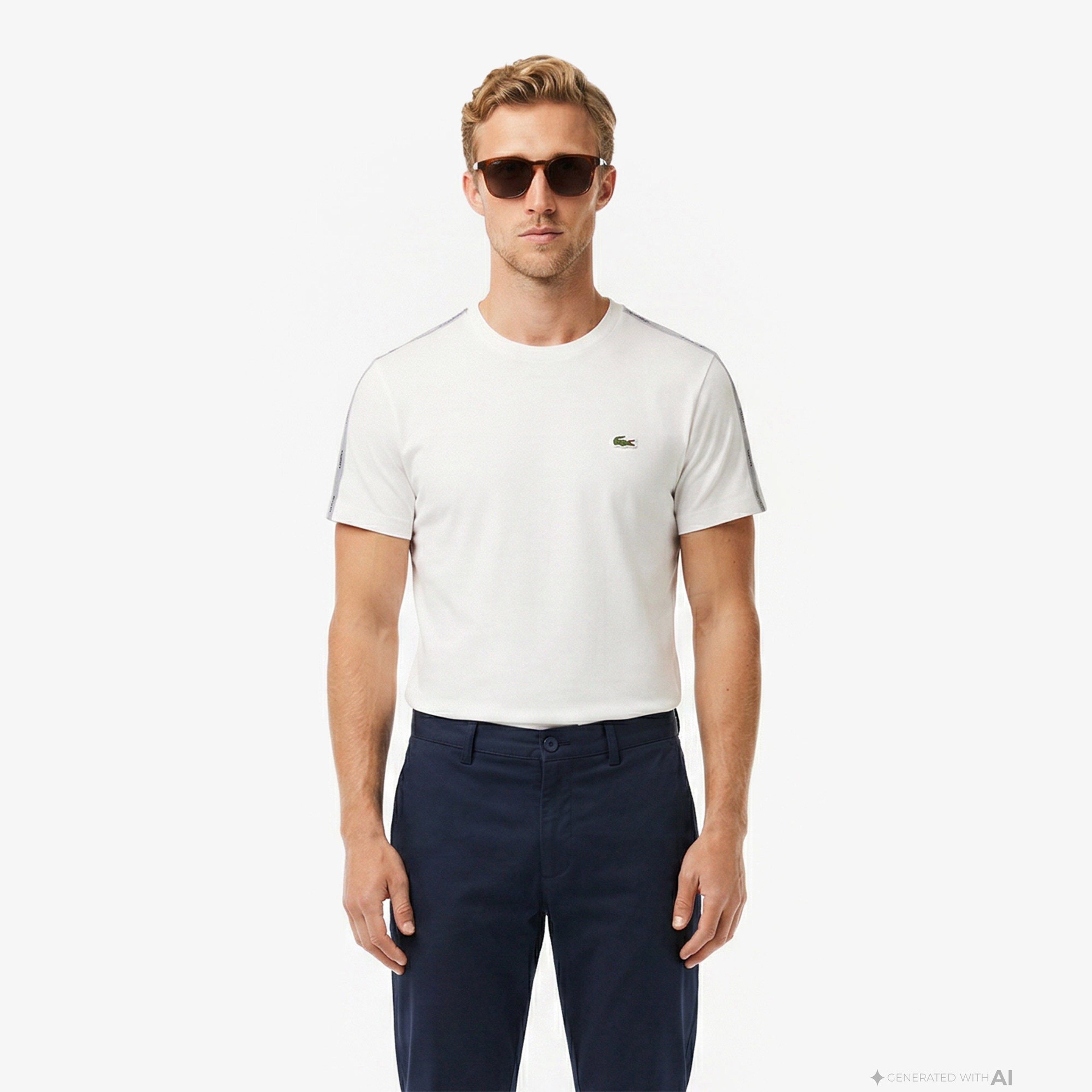 Erkek Slim Fit Lacivert Chino Pantolon