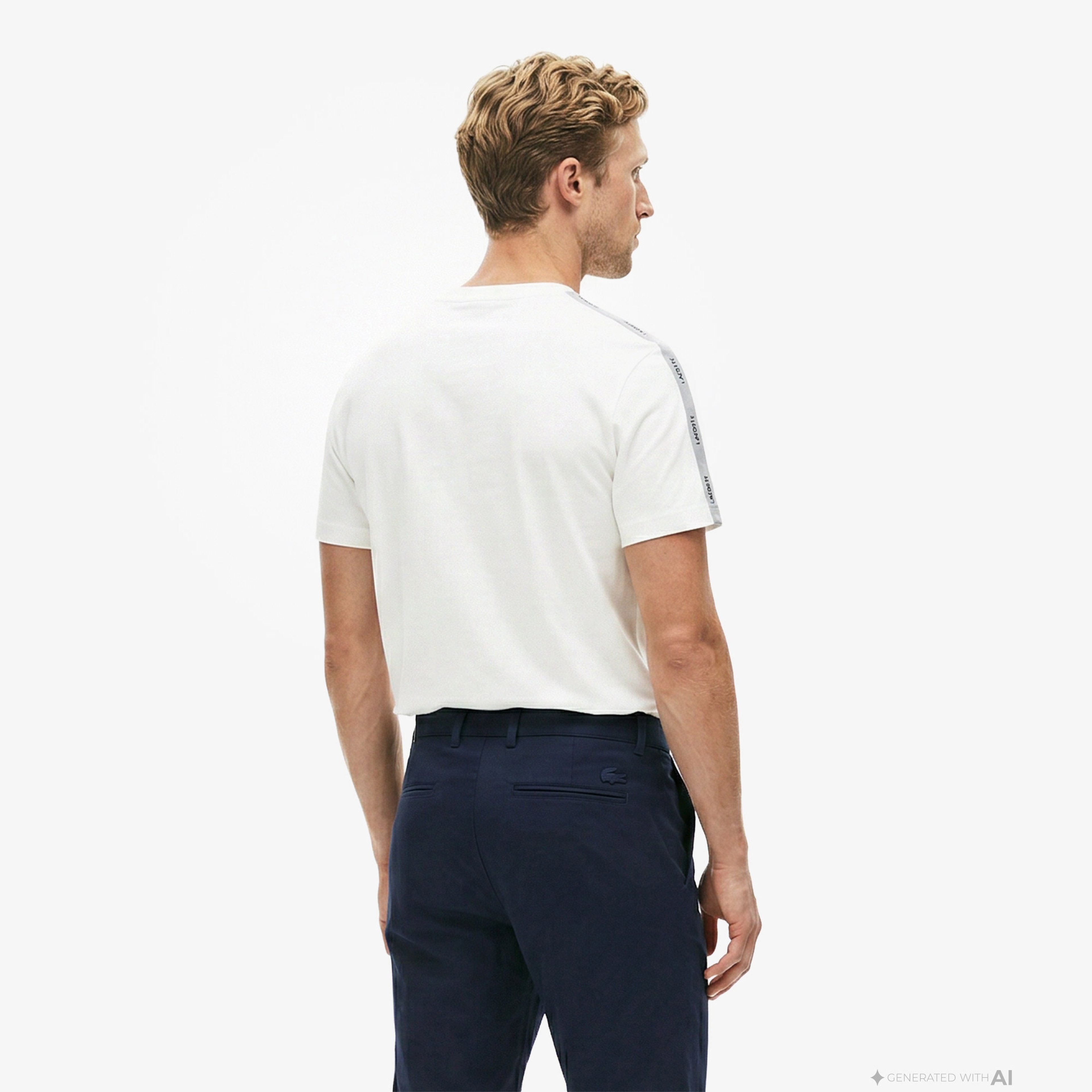 Erkek Slim Fit Lacivert Chino Pantolon