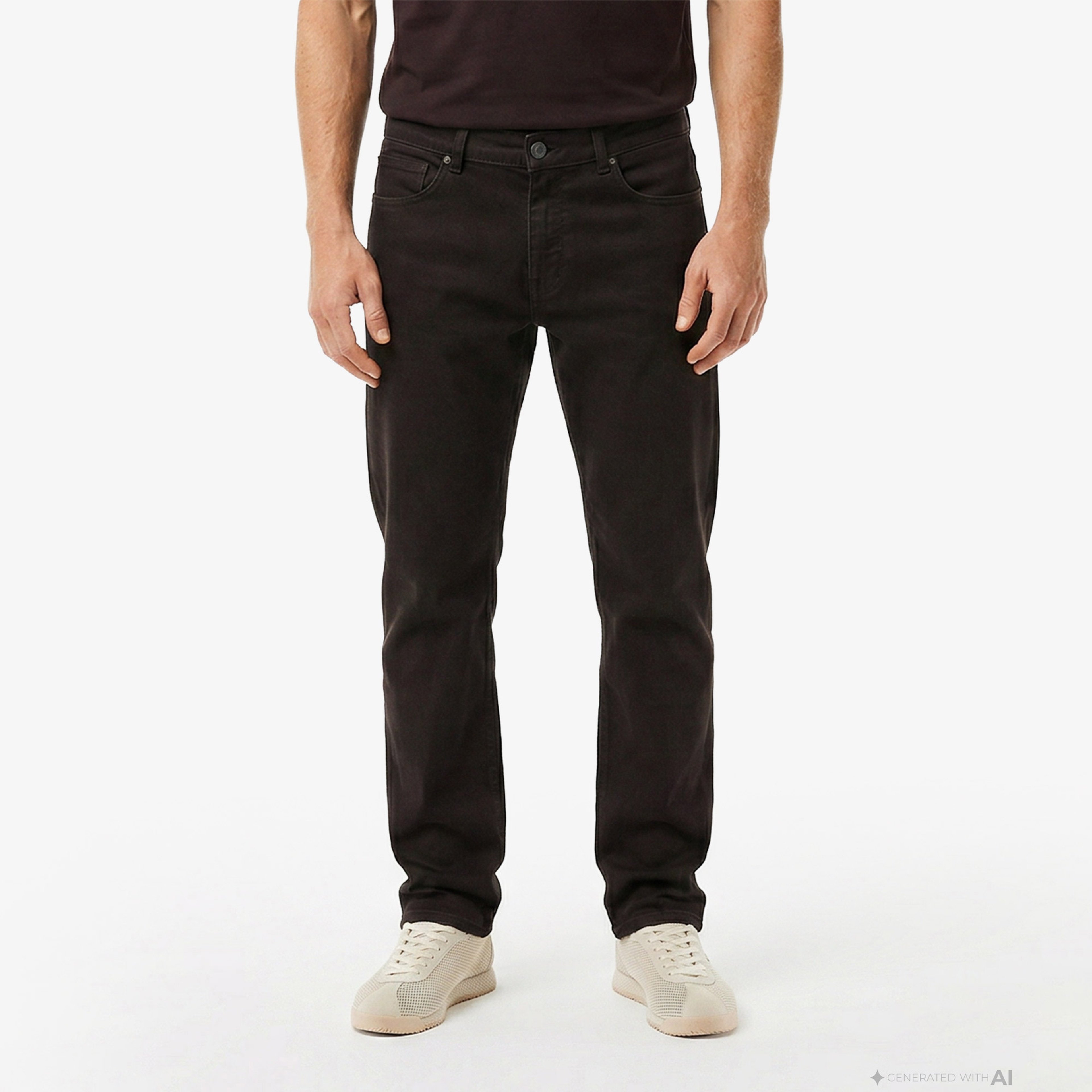 Erkek Slim Fit Kahverengi Pantolon