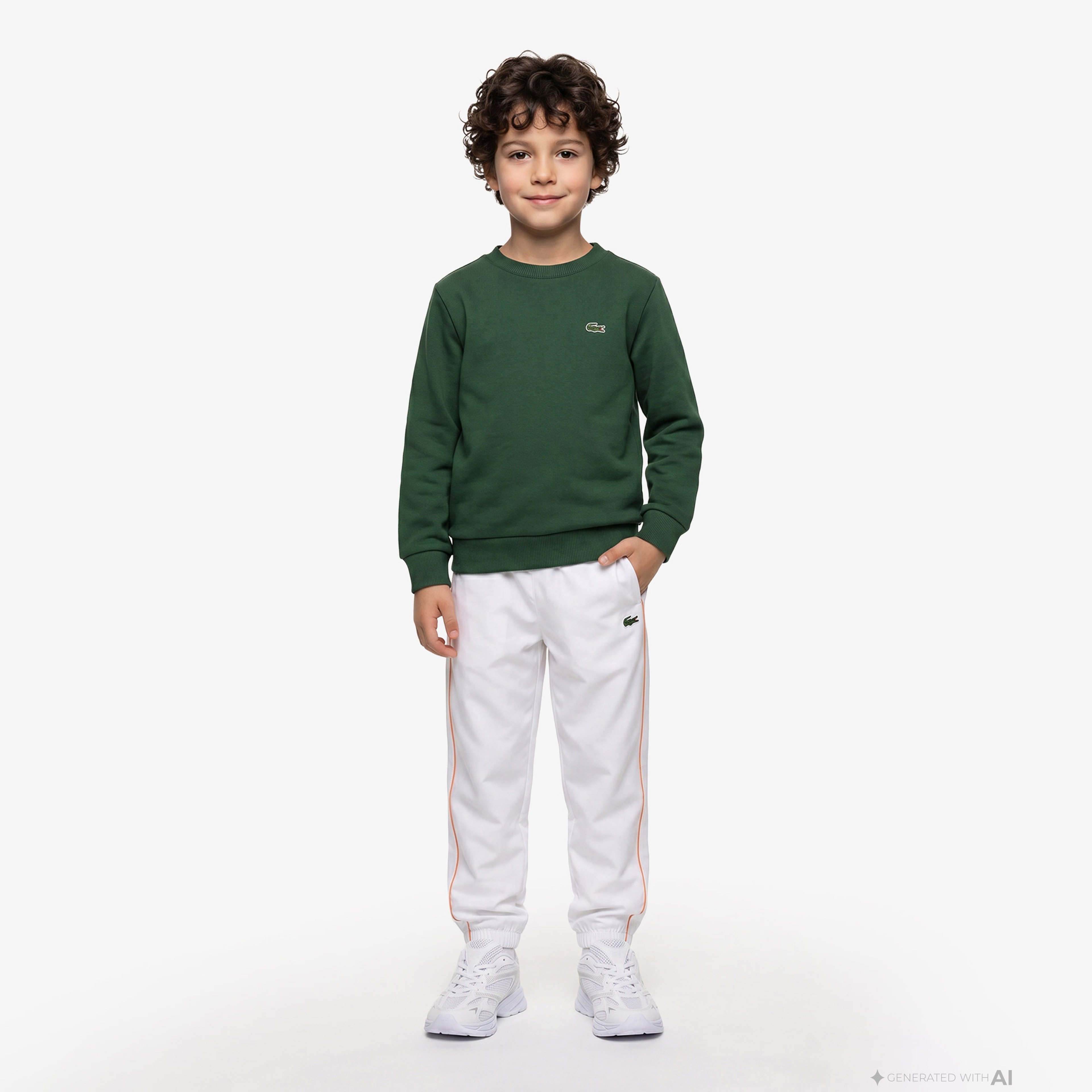 Çocuk Bisiklet Yaka Yeşil Sweatshirt