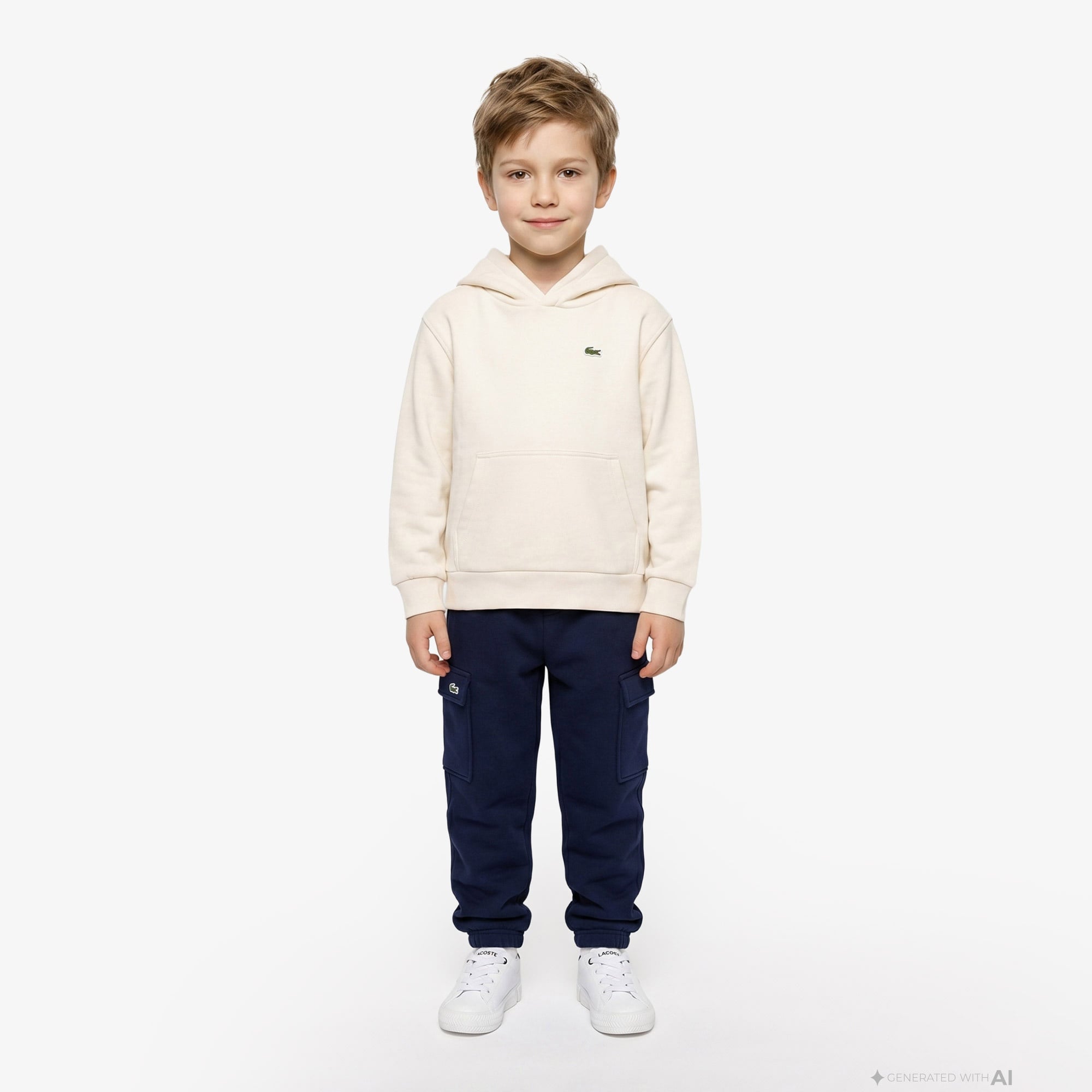 Çocuk Kapüşonlu Krem Sweatshirt