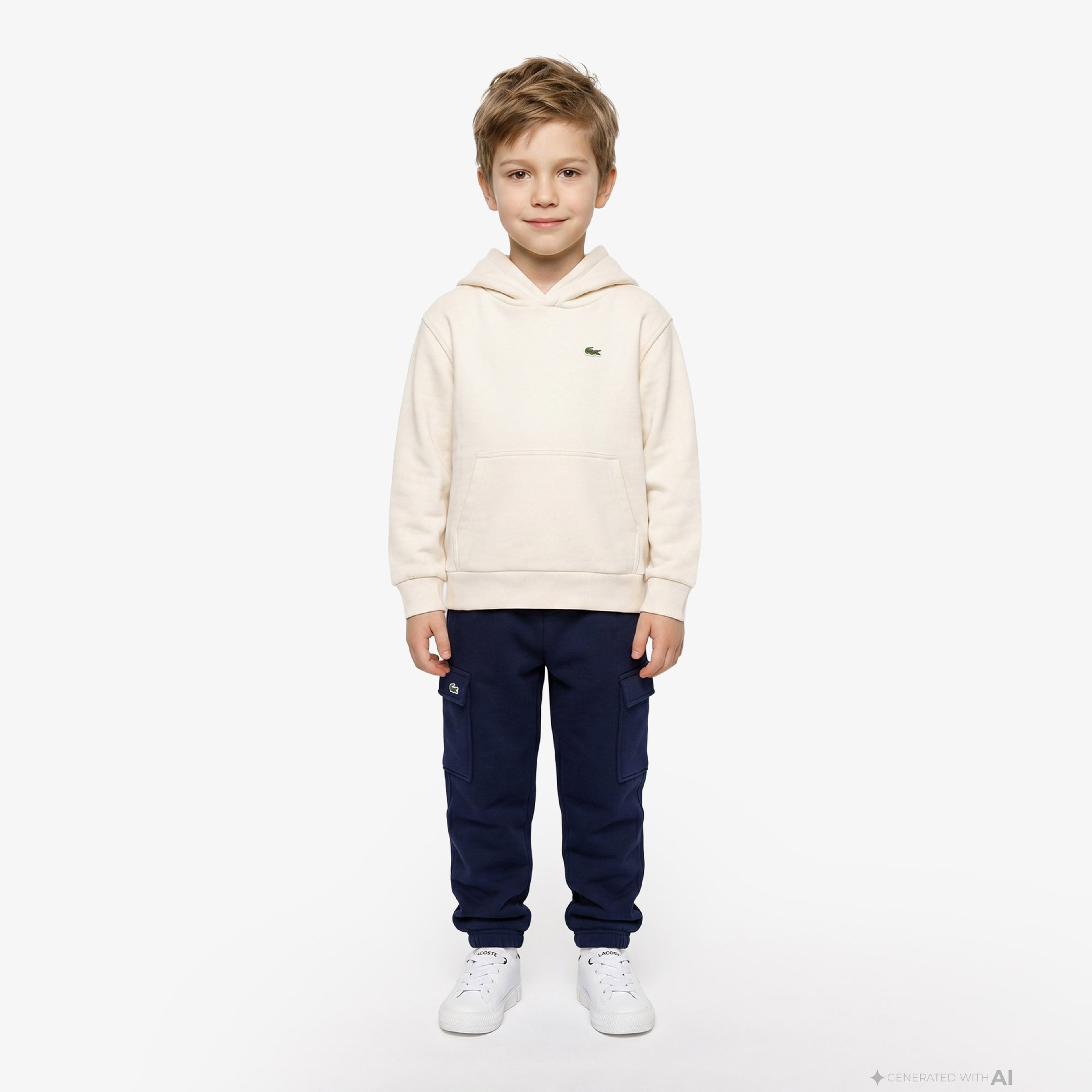Çocuk Kapüşonlu Krem Sweatshirt