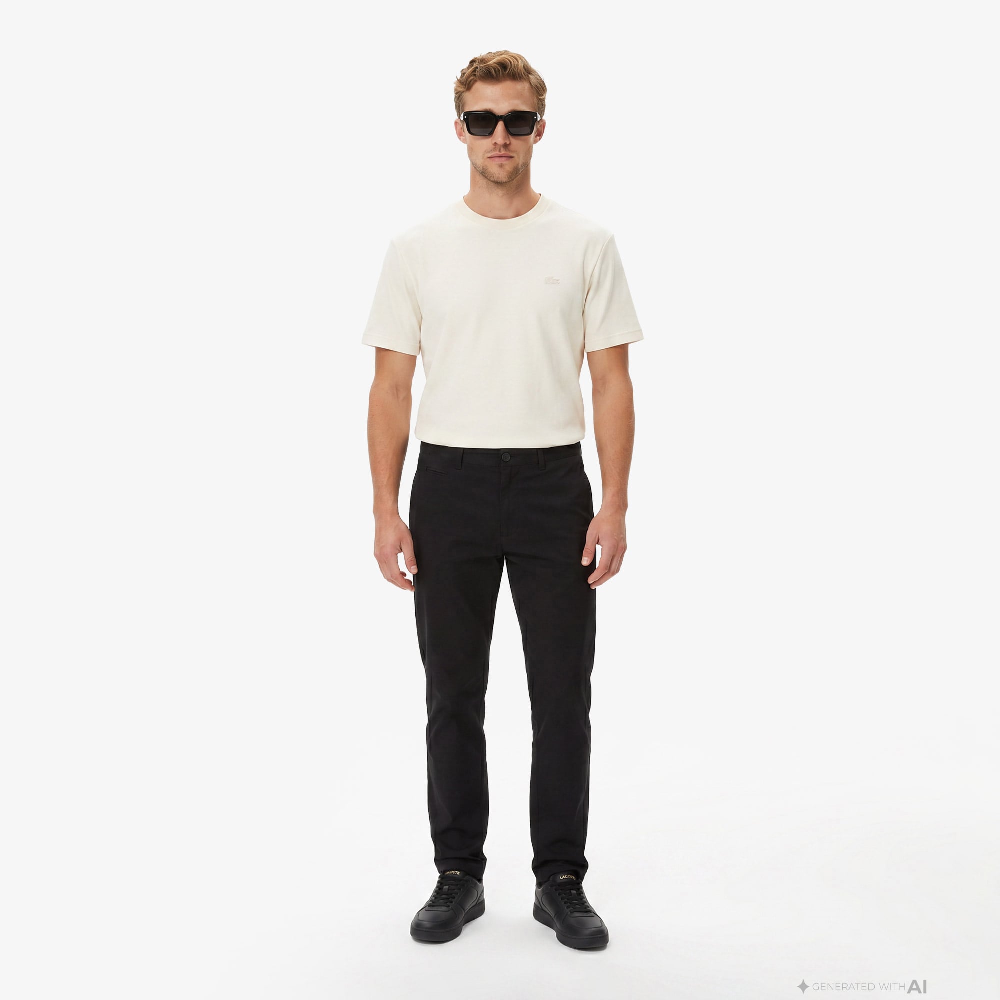 Lacoste Erkek Slim Fit Siyah Chino Pantolon