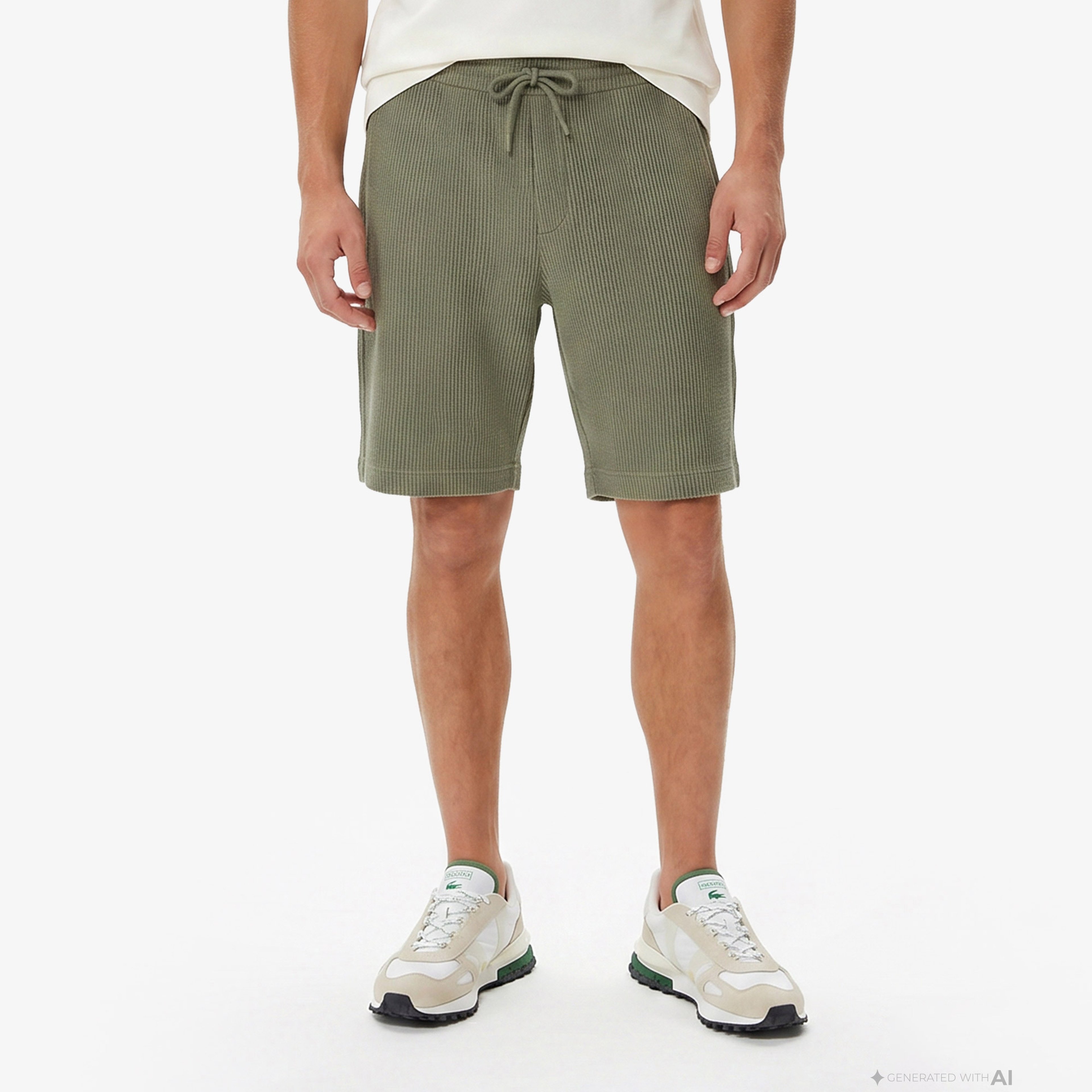 Erkek Relaxed Fit Haki Bermuda Şort Erkek Relaxed Fit Haki Bermuda Şort