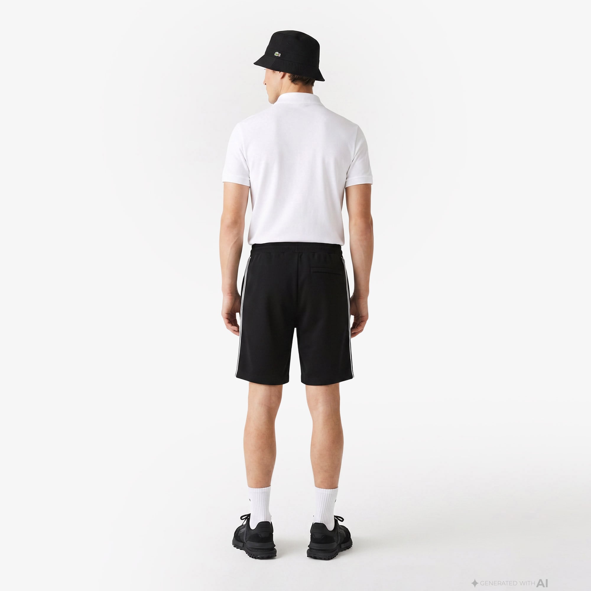 Lacoste Erkek Regular Fit Siyah Şort görsel 6