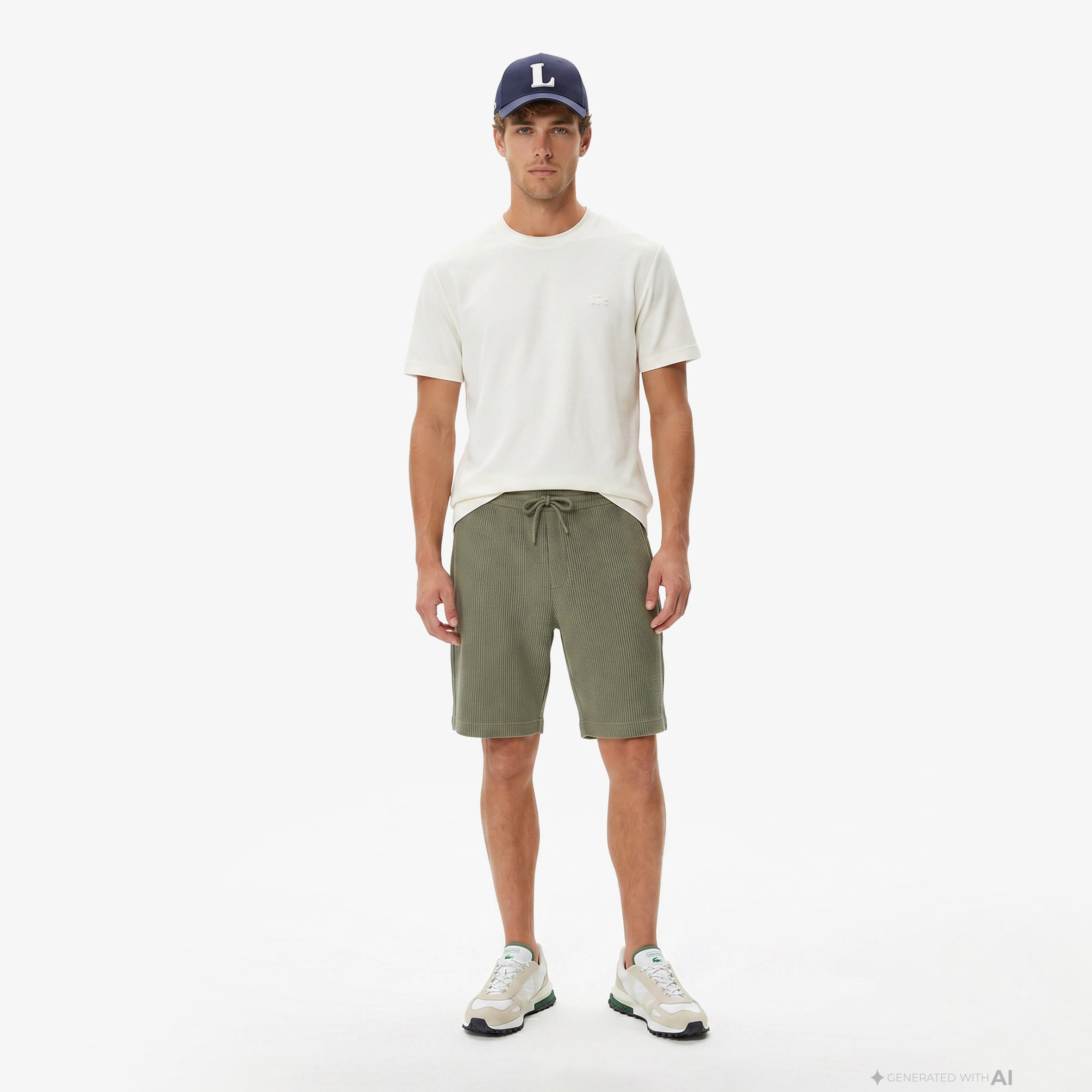 Erkek Relaxed Fit Haki Bermuda Şort Erkek Relaxed Fit Haki Bermuda Şort
