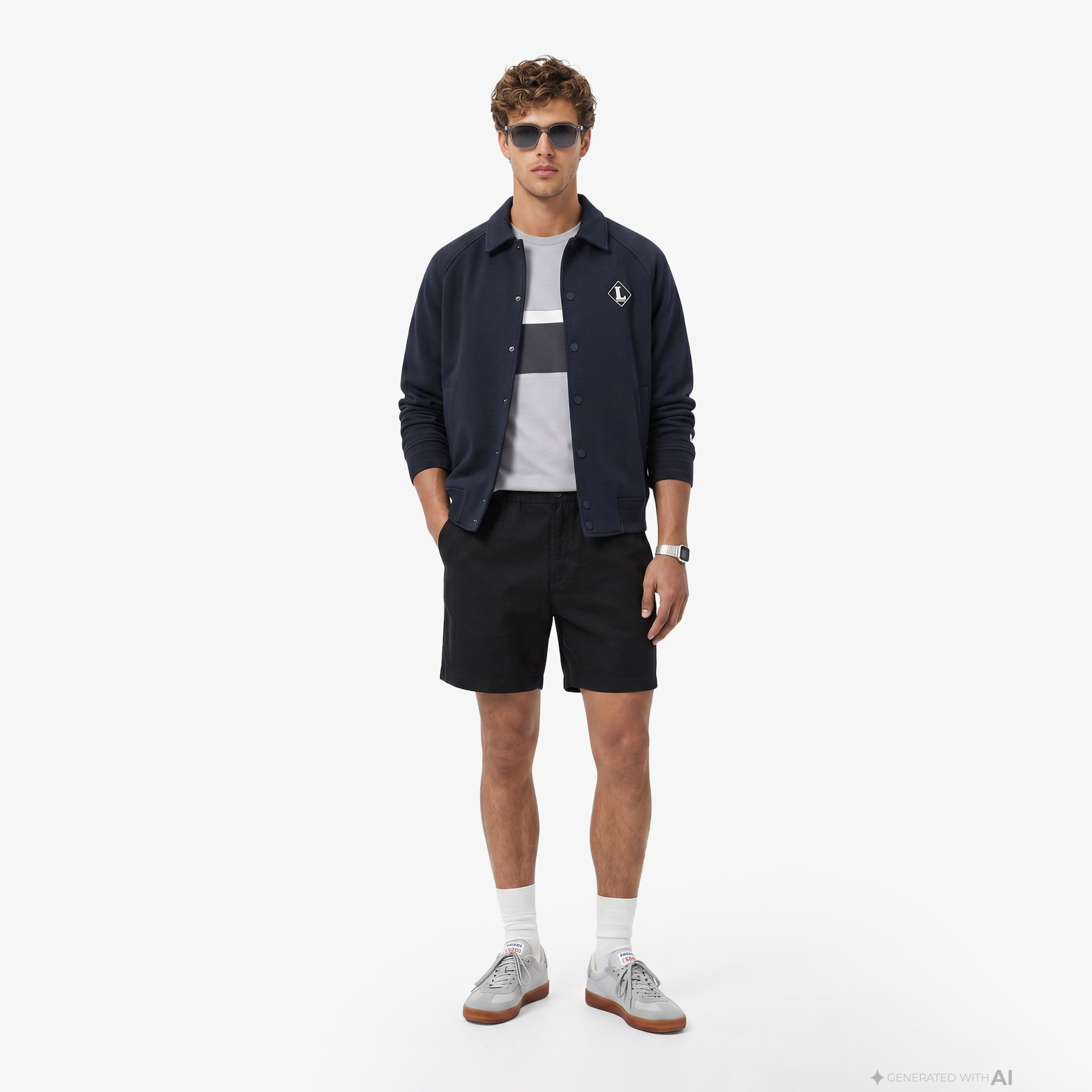 Erkek Regular Fit Bisiklet Yaka Renk Bloklu Gri T-Shirt