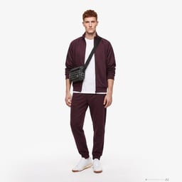 Erkek Regular Fit Bordo Eşofman Altı Bordo