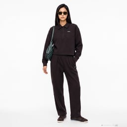 Kadın Flare Fit Kahverengi Eşofman Altı Kahverengi