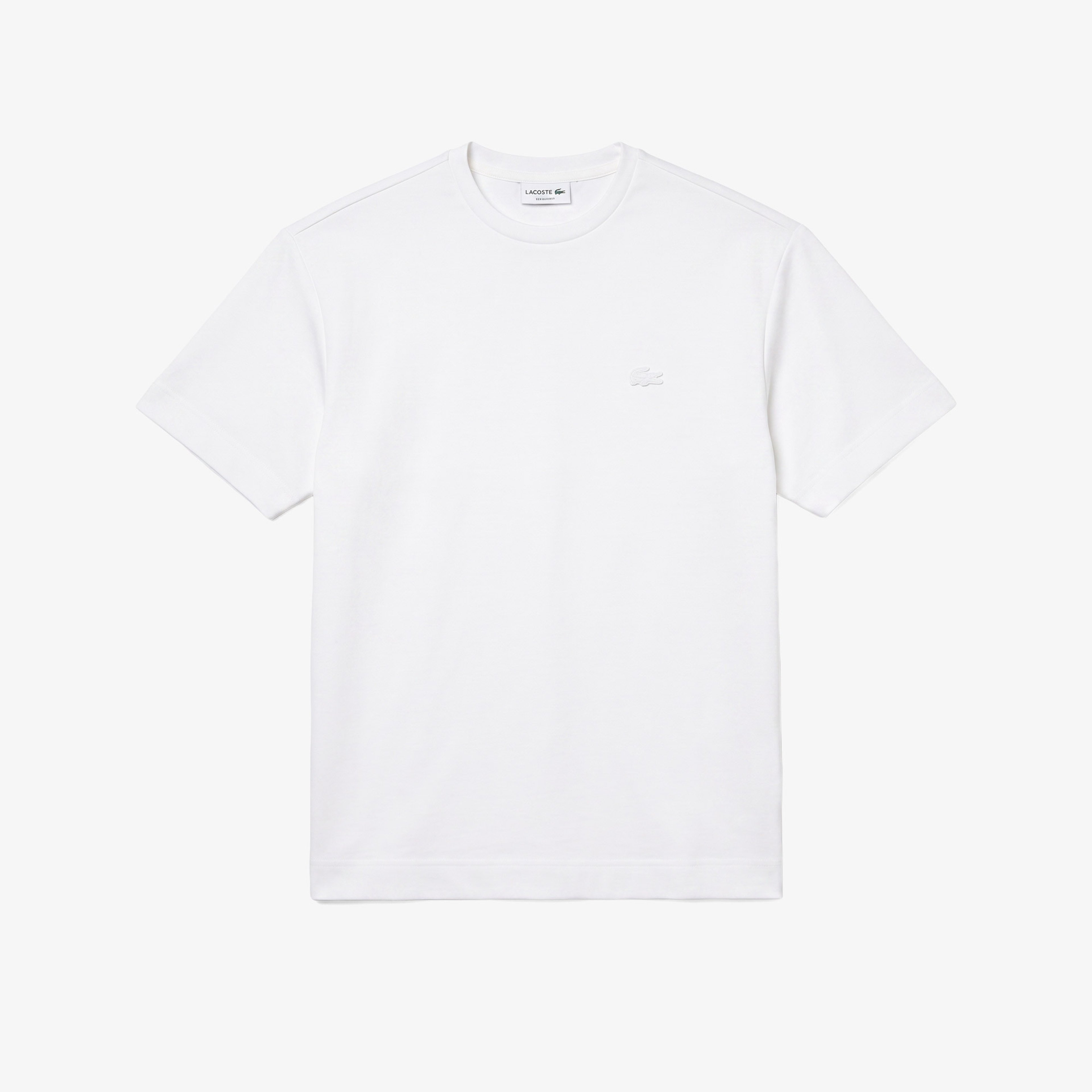 Erkek Oversize Fit Bisiklet Yaka Beyaz T-Shirt