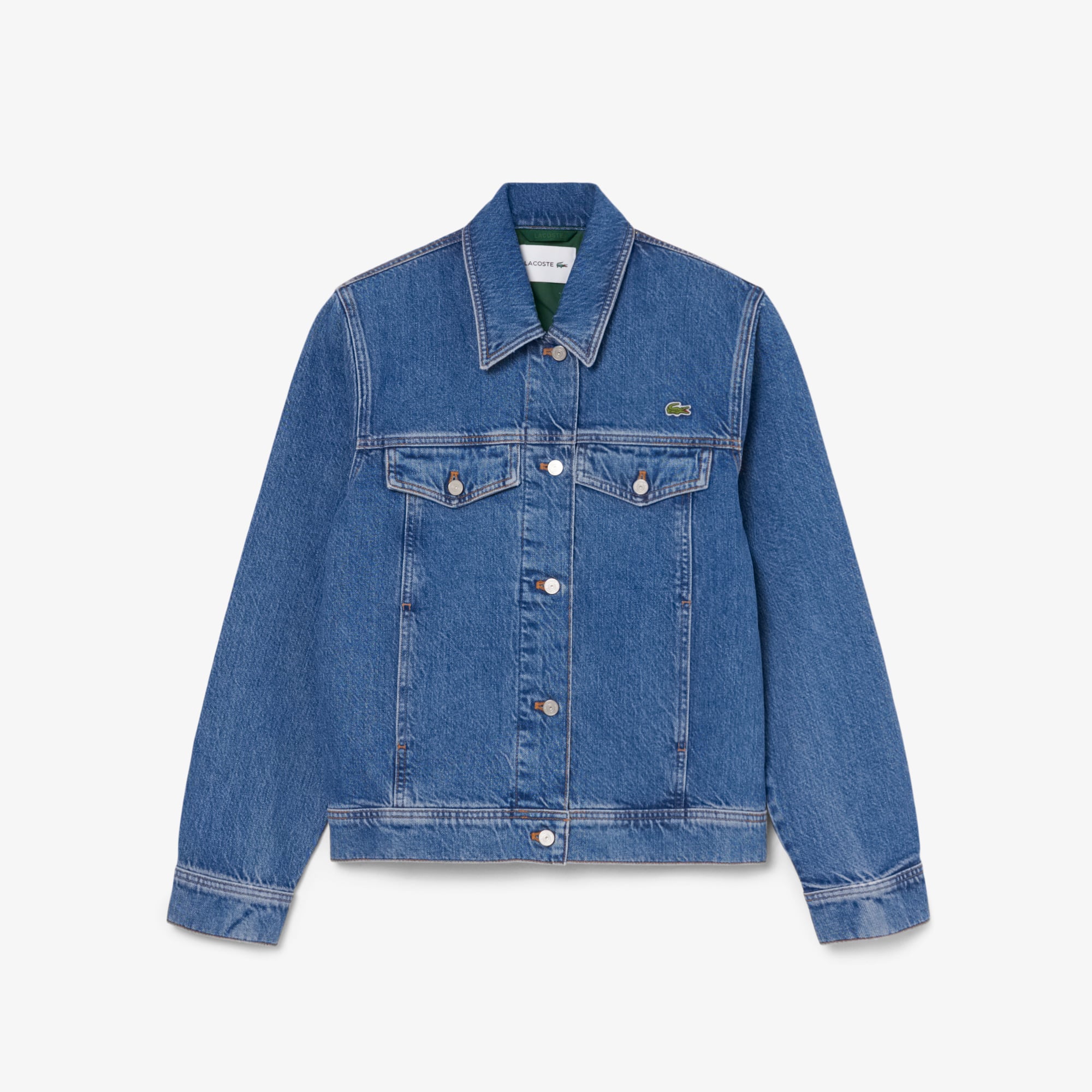 Lacoste Kadın Uzun Kollu Denim Mavi Ceket