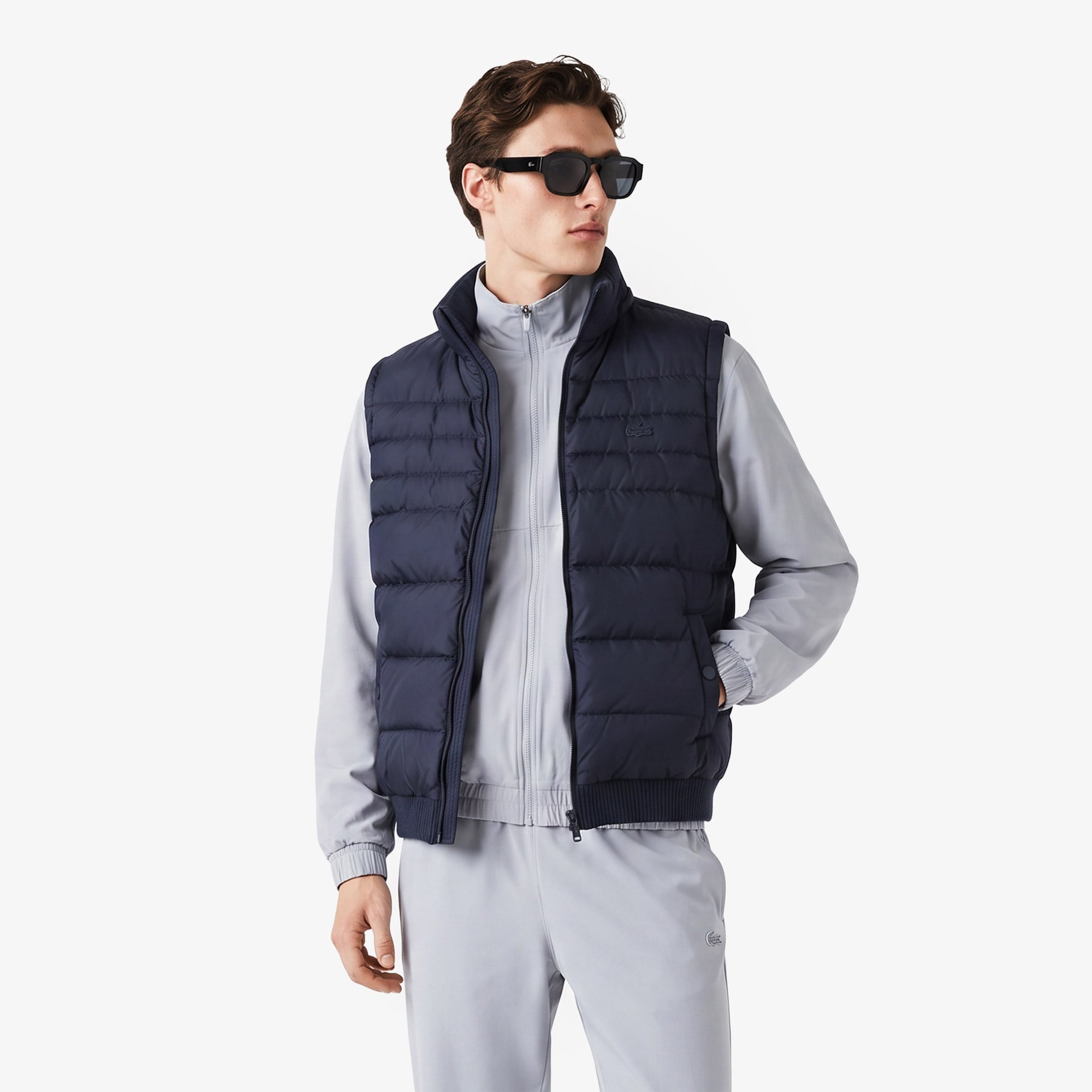 Erkek Slim Fit Kapüşonlu Lacivert Mont
