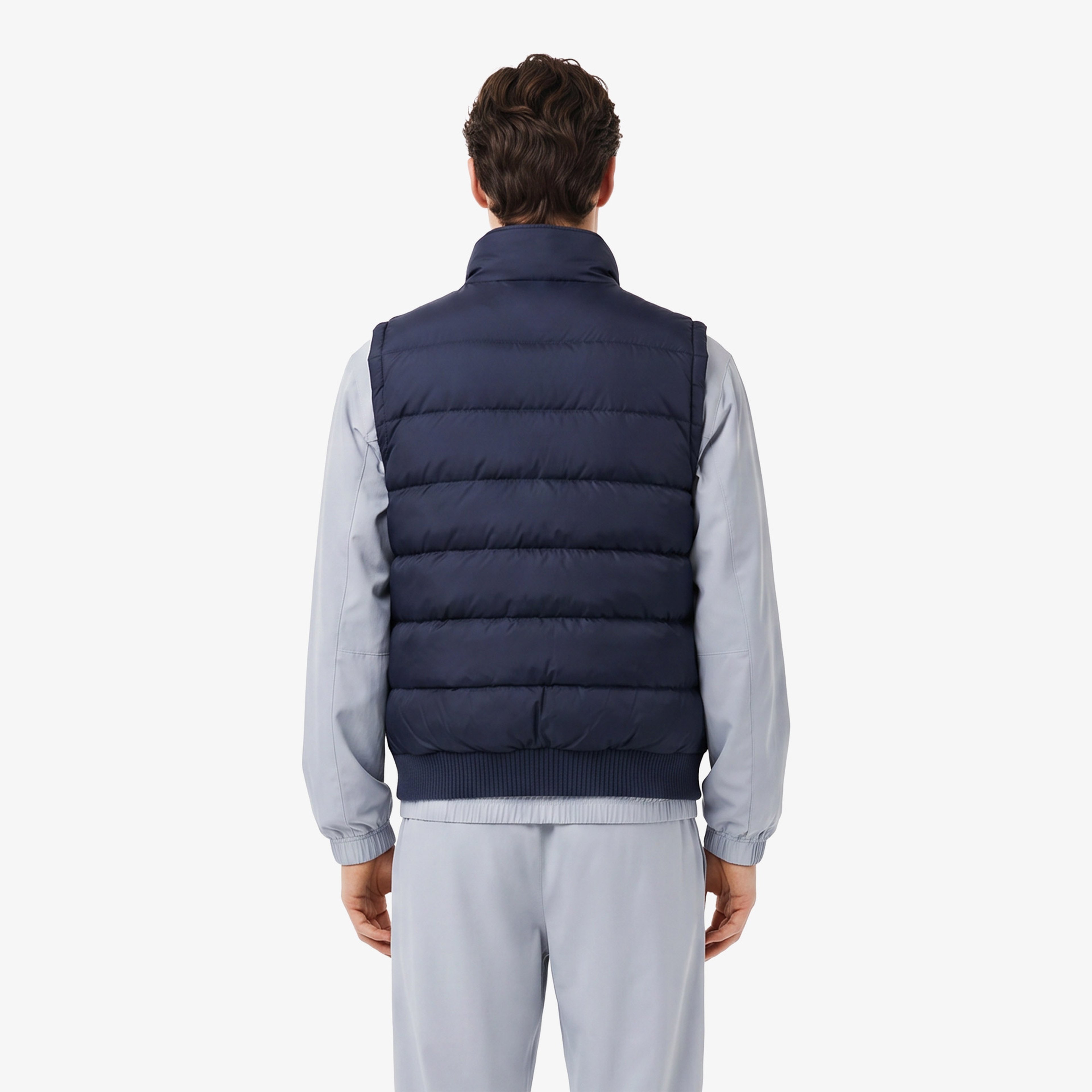 Erkek Slim Fit Kapüşonlu Lacivert Mont