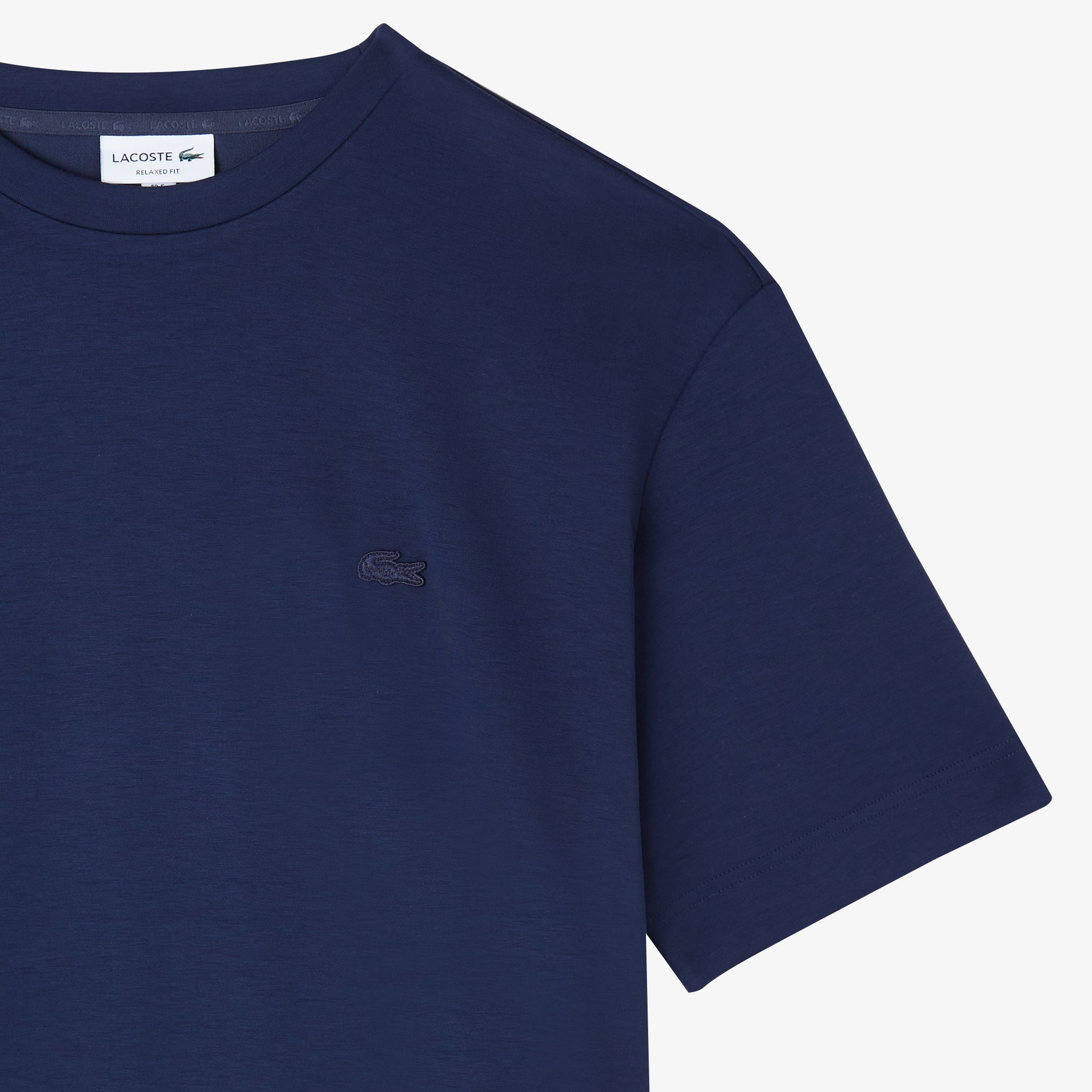 Erkek Oversize Fit Bisiklet Yaka Lacivert T-Shirt