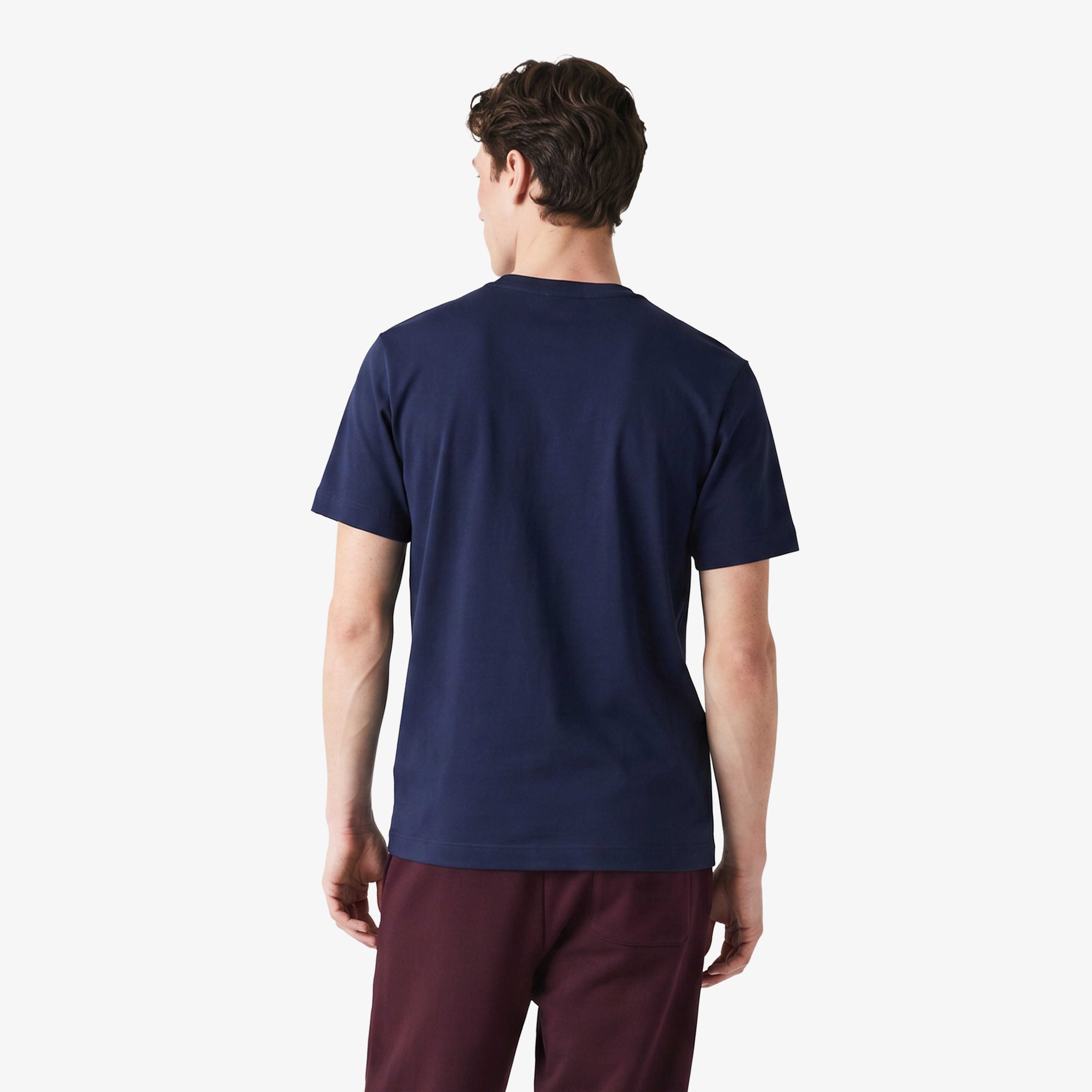 Erkek Oversize Fit Bisiklet Yaka Lacivert T-Shirt
