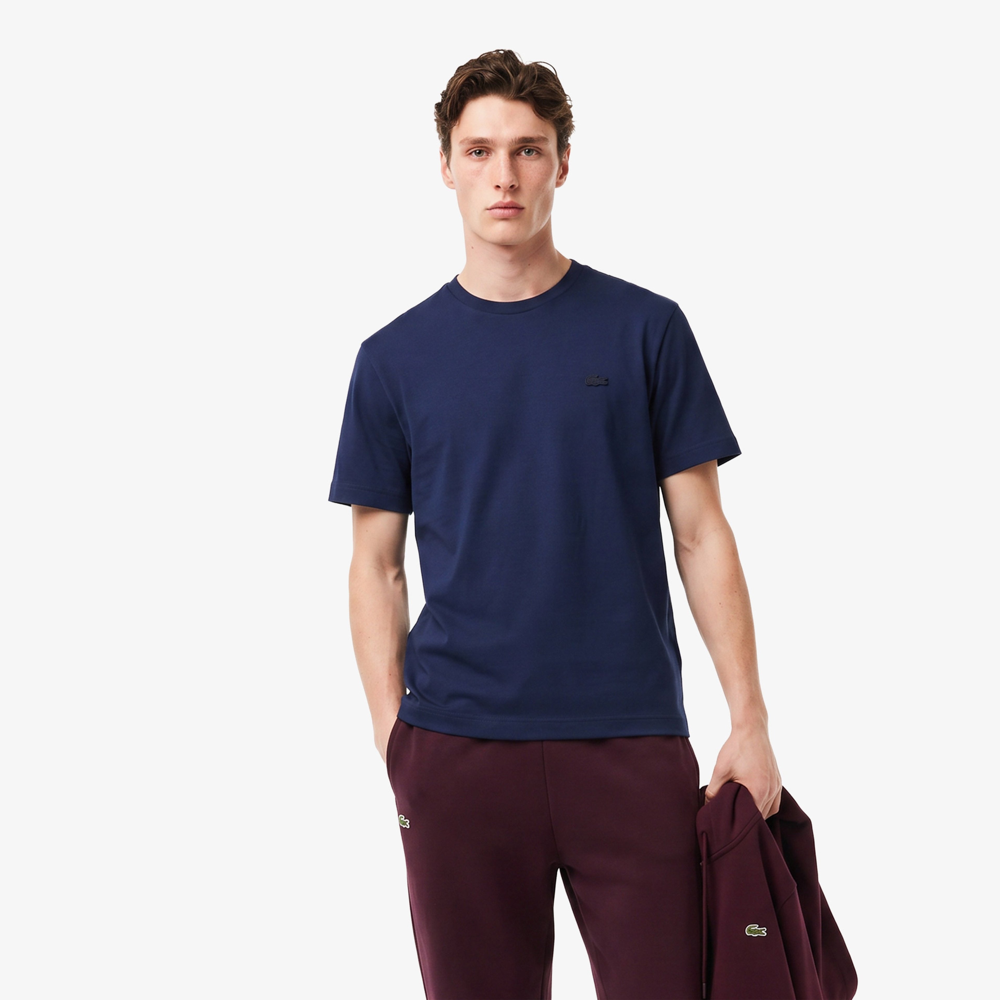 Erkek Oversize Fit Bisiklet Yaka Lacivert T-Shirt