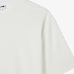 Erkek Oversize Fit Bisiklet Yaka Beyaz T-Shirt Beyaz