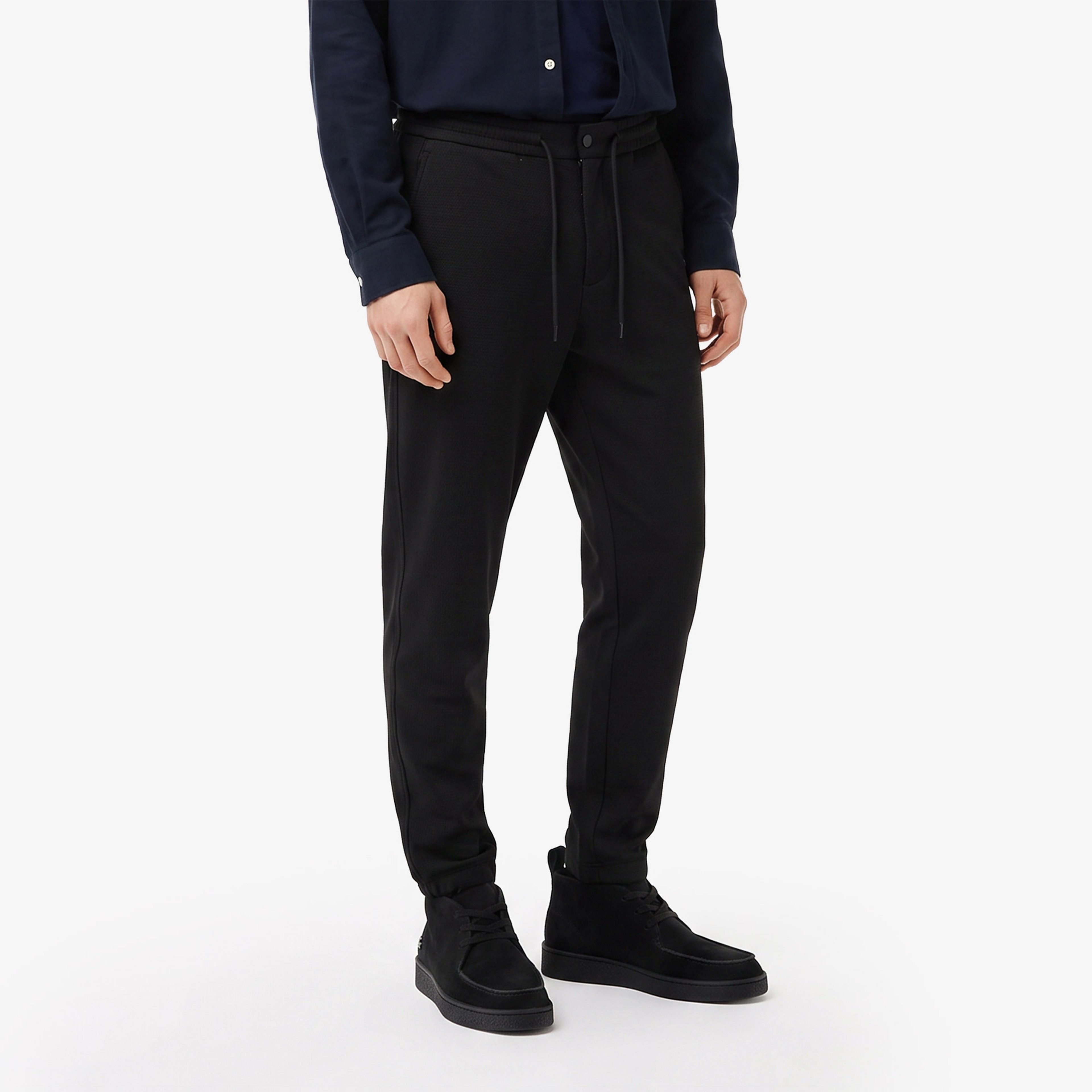 Erkek Tapered Fit Siyah Pantolon