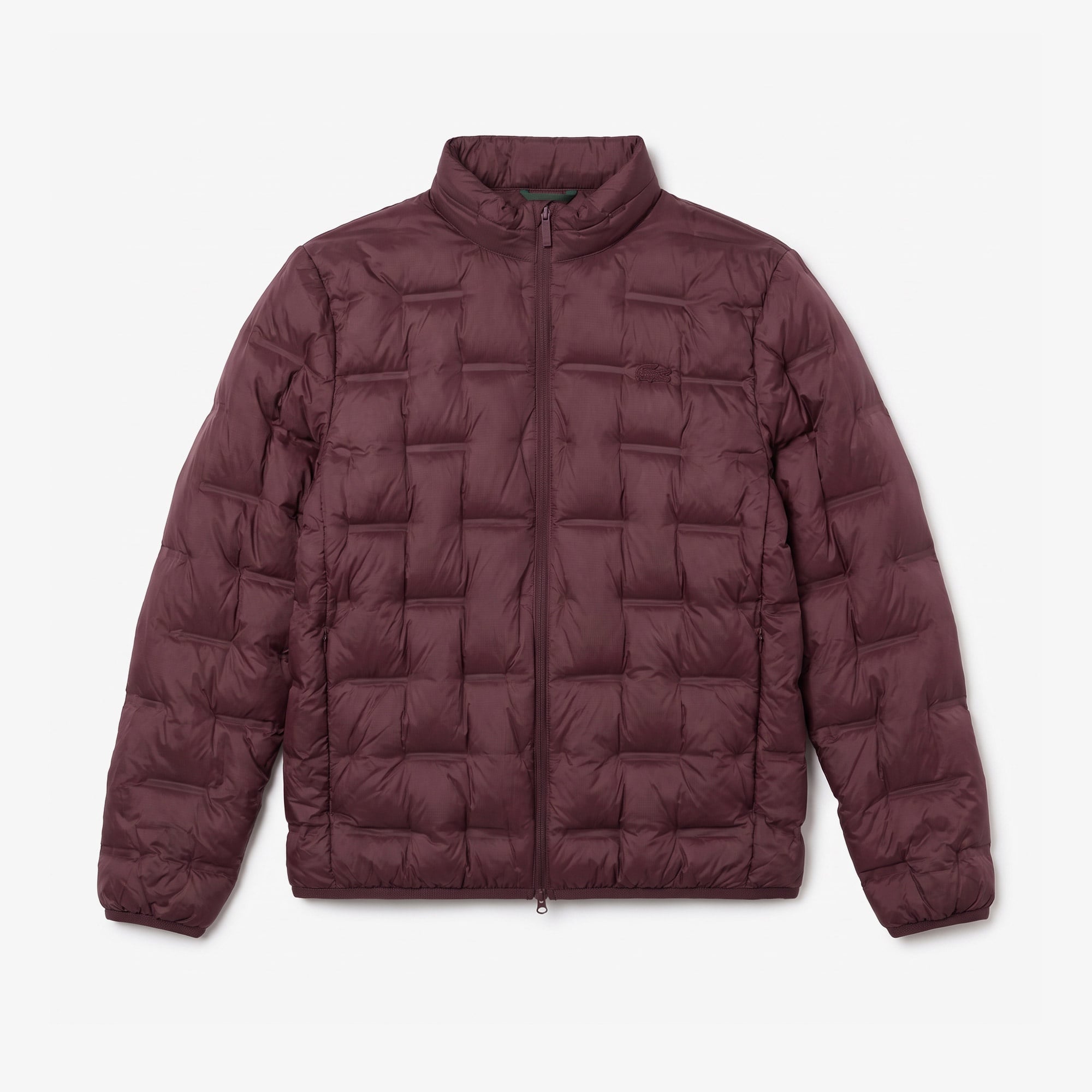 Erkek Regular Fit Dik Yaka Kapitone Bordo Mont