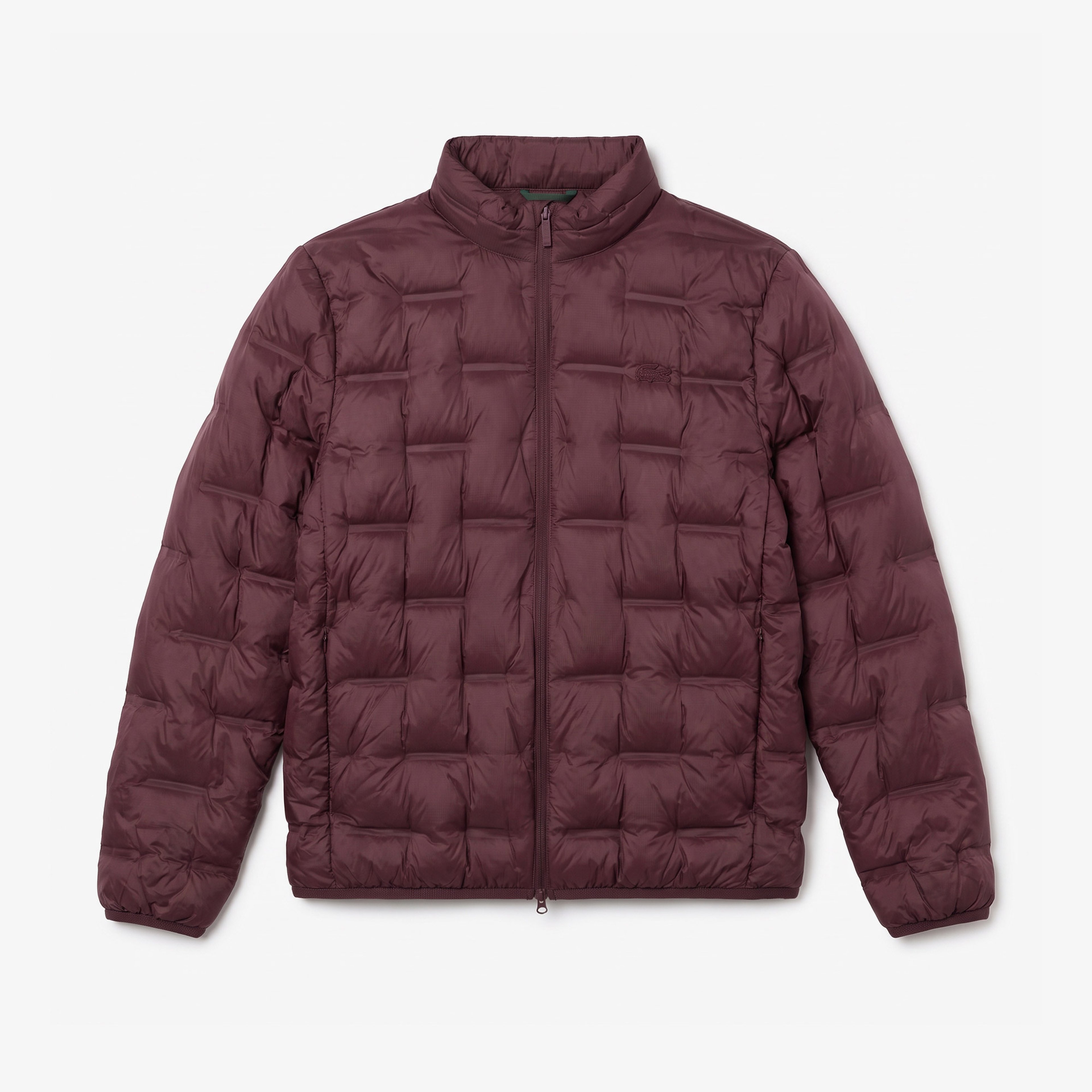 Erkek Regular Fit Dik Yaka Kapitone Bordo Mont